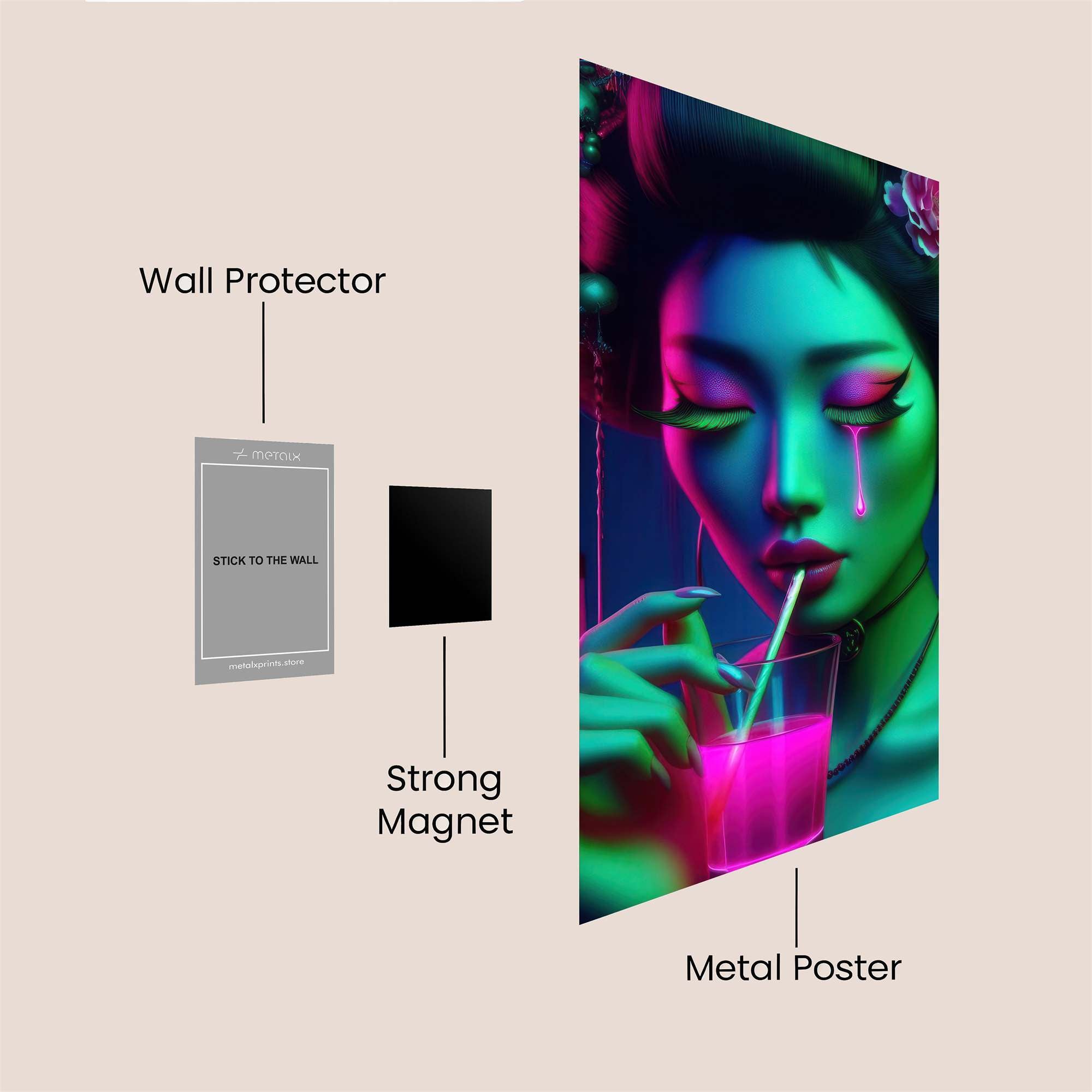 Geisha Glow Safe Wall Magnetic / M