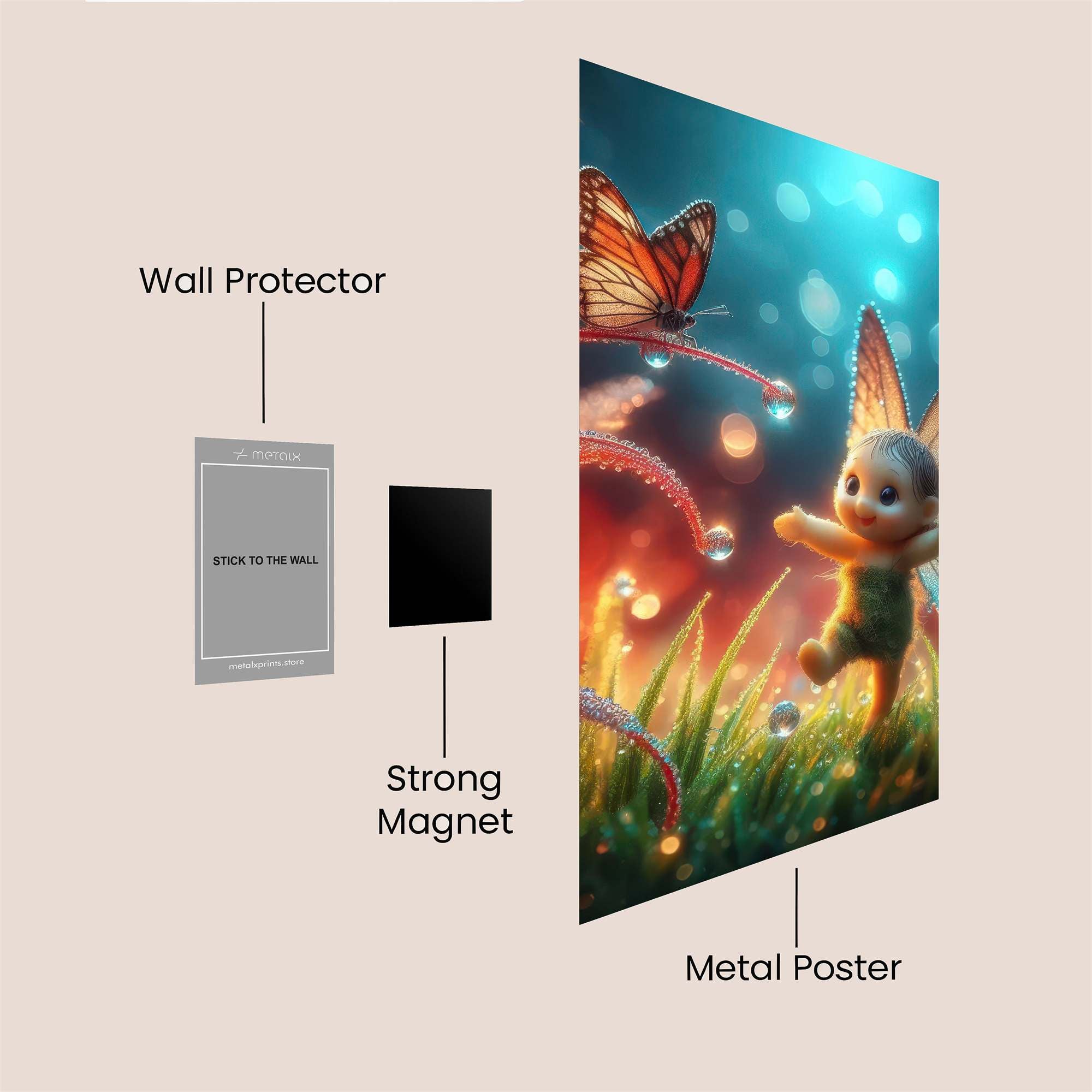 Fairy Whimsy Safe Wall Magnetic / M