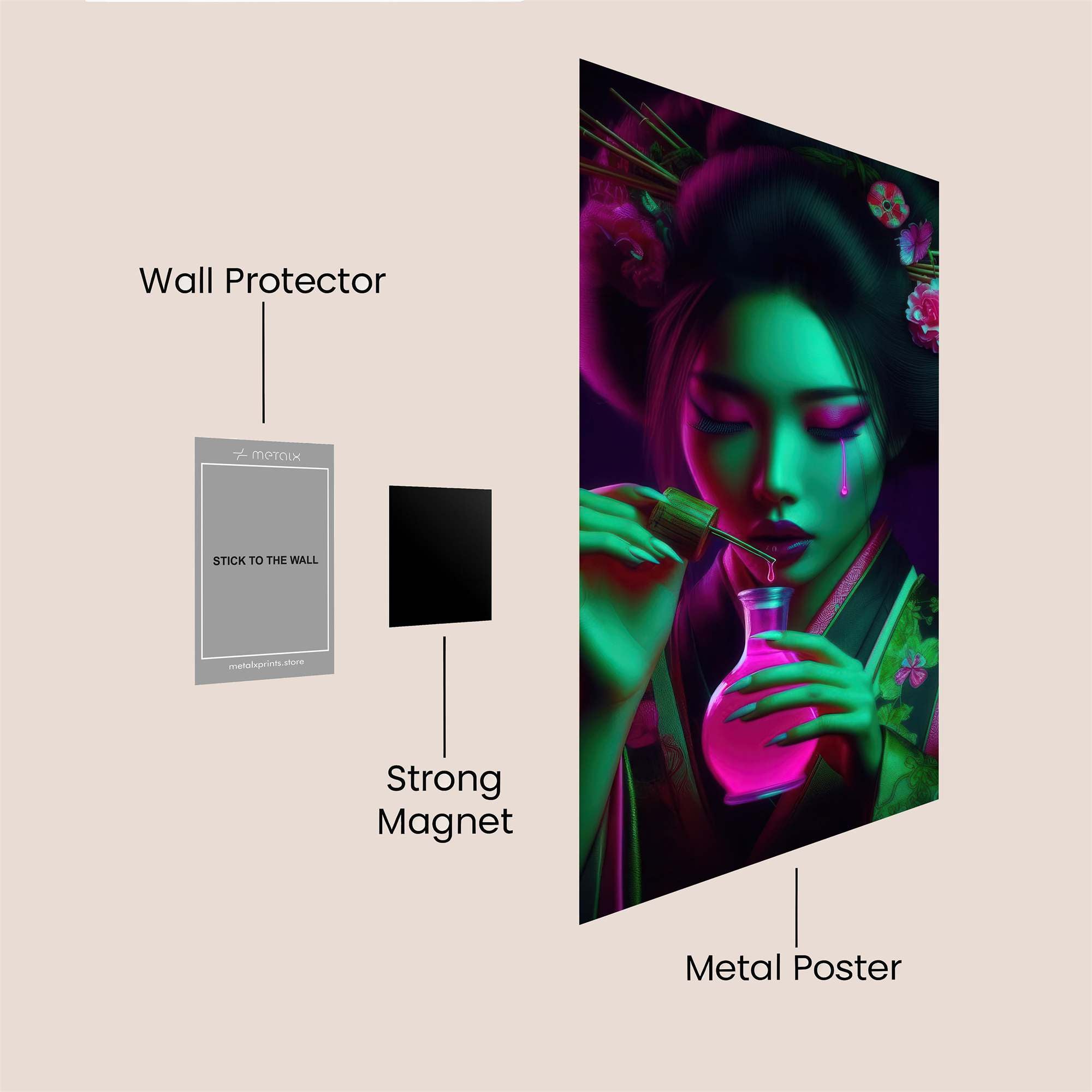 Geisha Enigma Safe Wall Magnetic / M