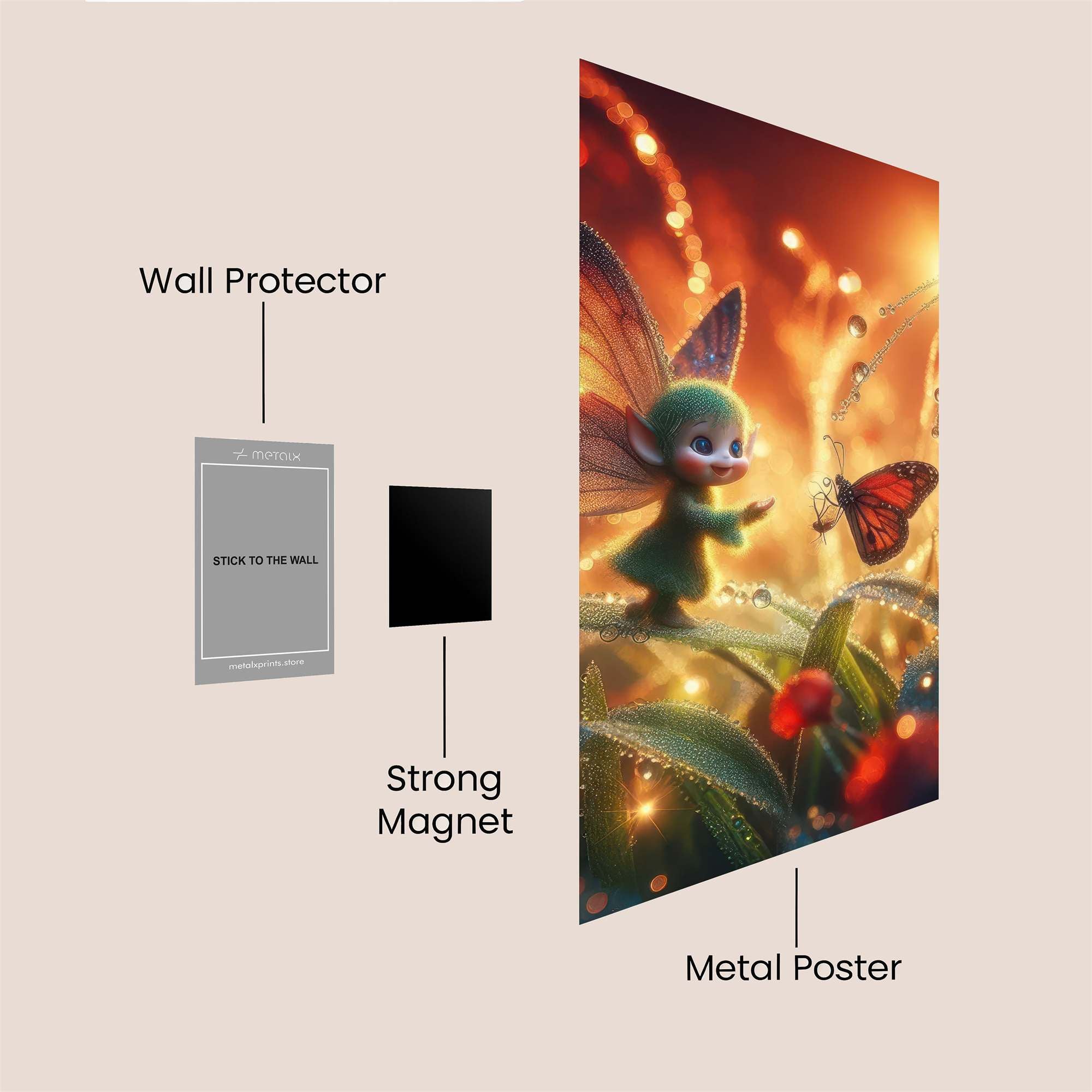 Pixie Radiance Safe Wall Magnetic / M