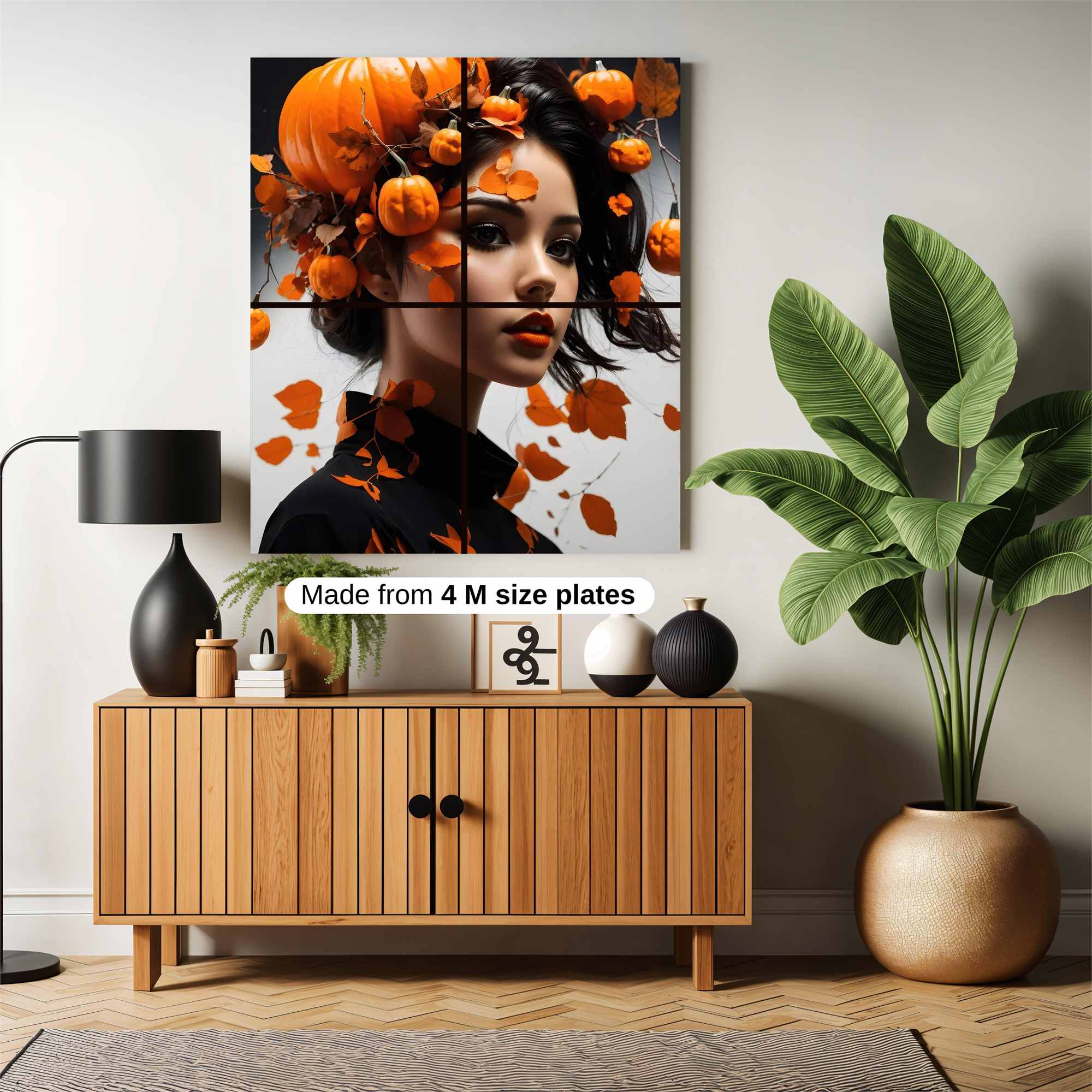 Pumpkin Whimsy Safe Wall Magnetic / M