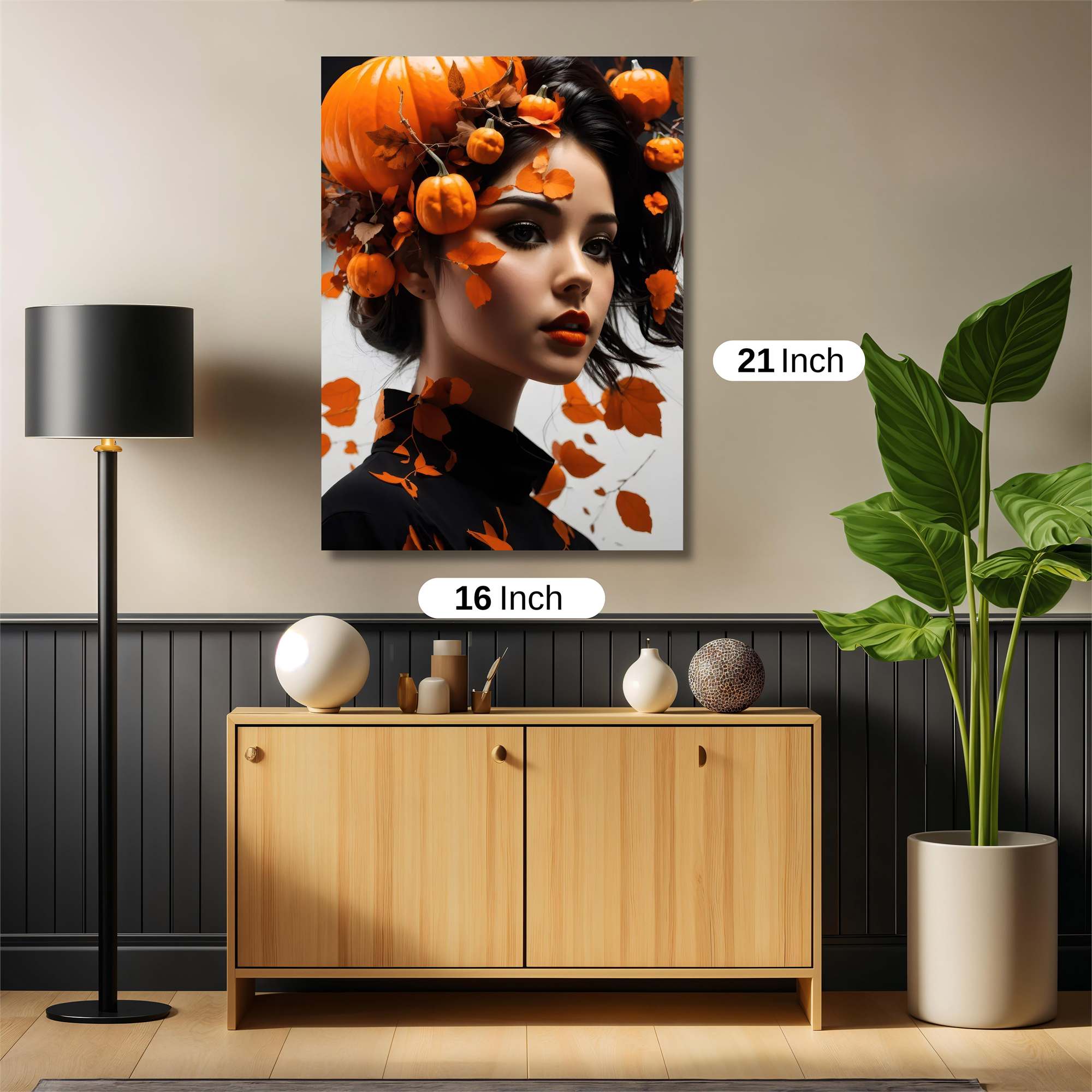 Pumpkin Whimsy Safe Wall Magnetic / M