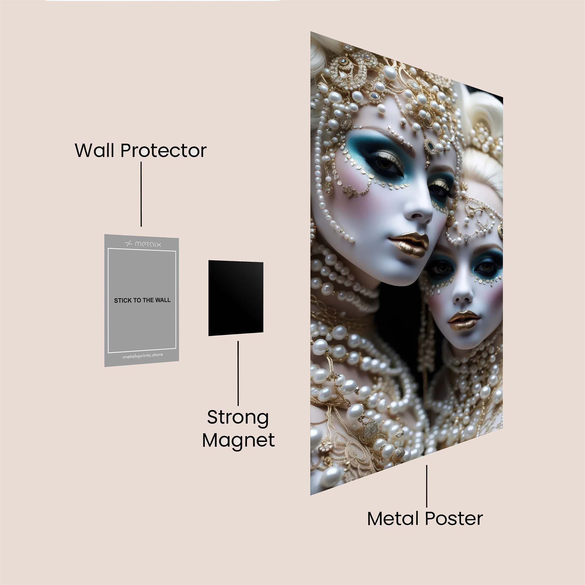 Pearl Elegance Safe Wall Magnetic / M