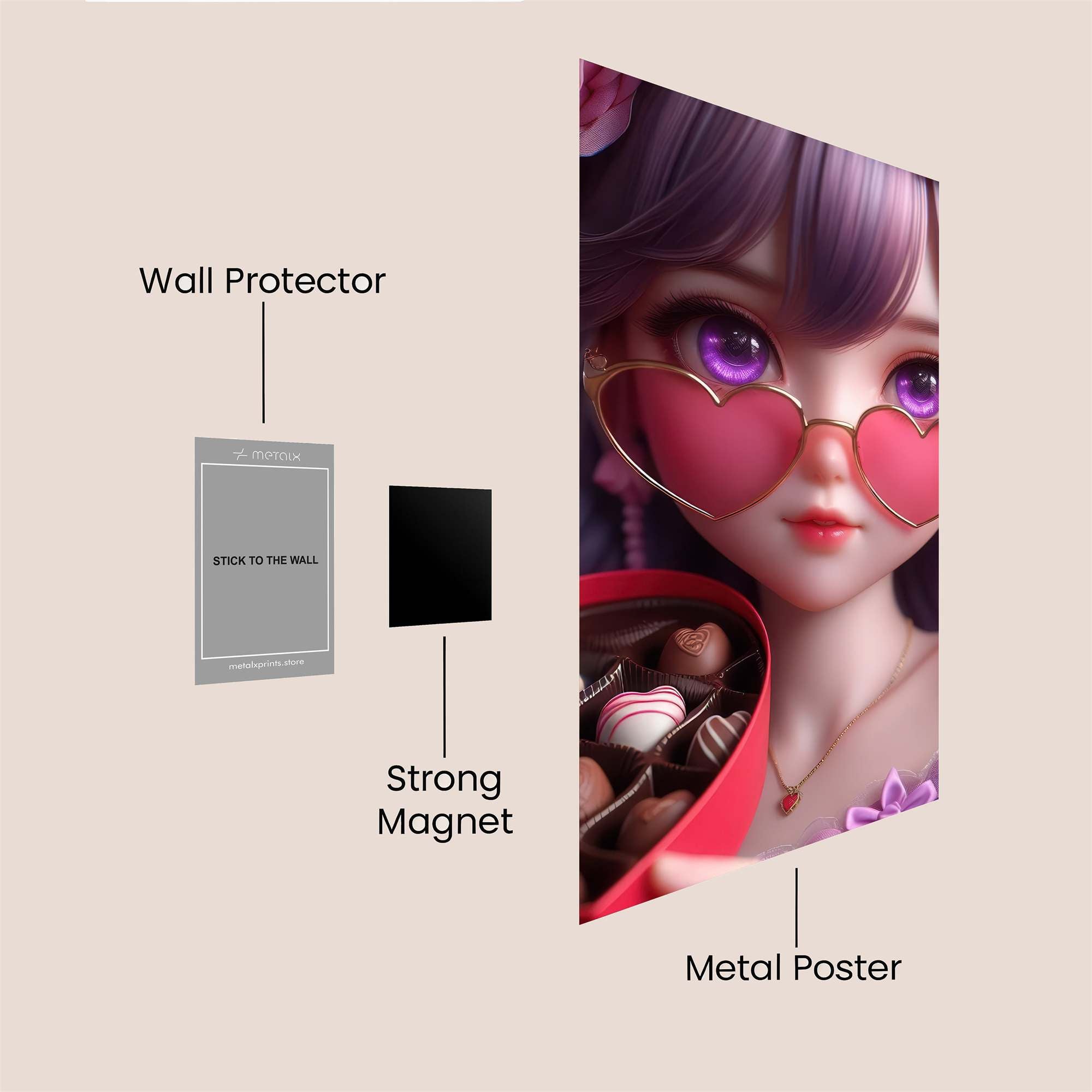 Violet Charm Safe Wall Magnetic / M