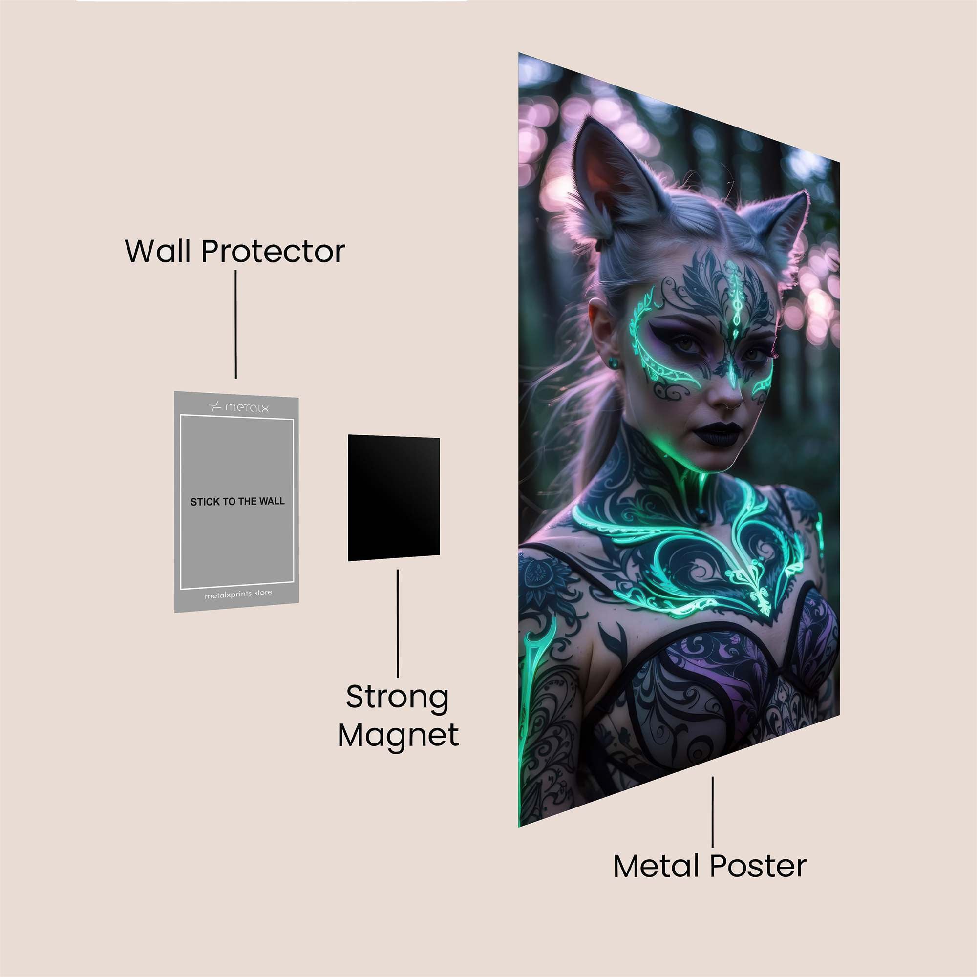 Neon Enigma Safe Wall Magnetic / M