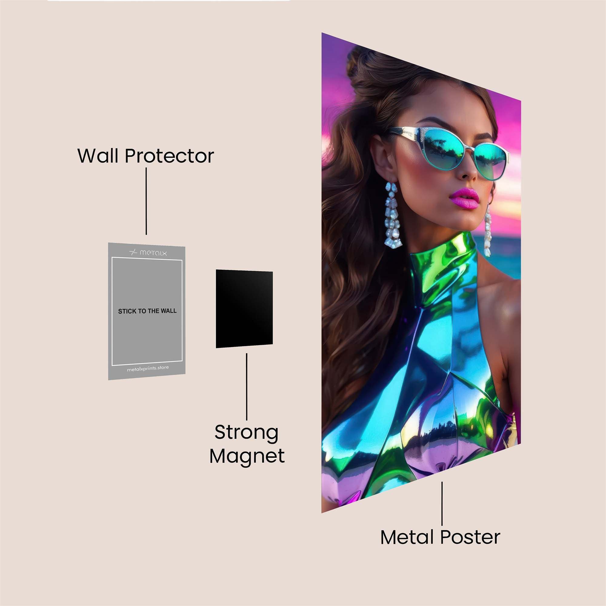 Neon Elegance Safe Wall Magnetic / M