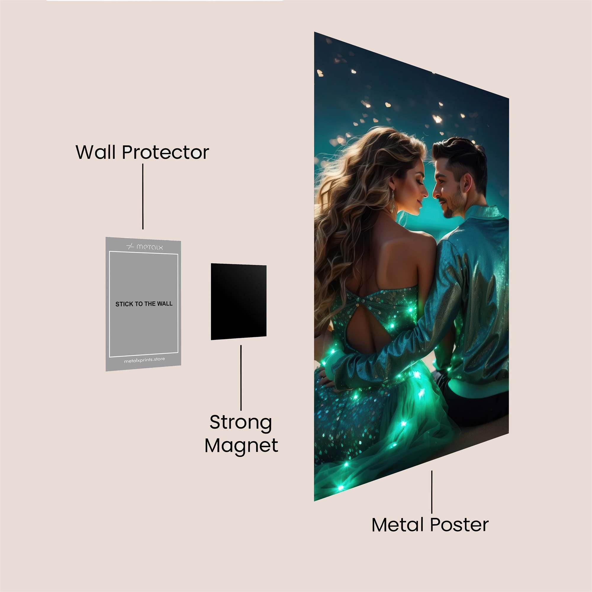 Lovers Enchanting Safe Wall Magnetic / M