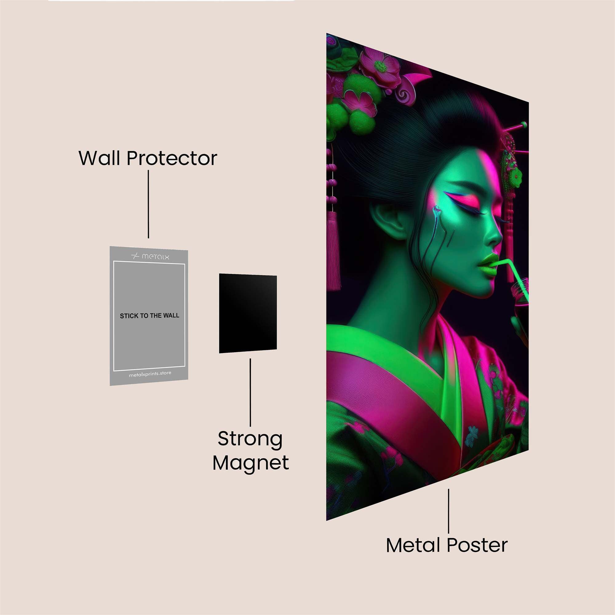 Geisha Glow Safe Wall Magnetic / M