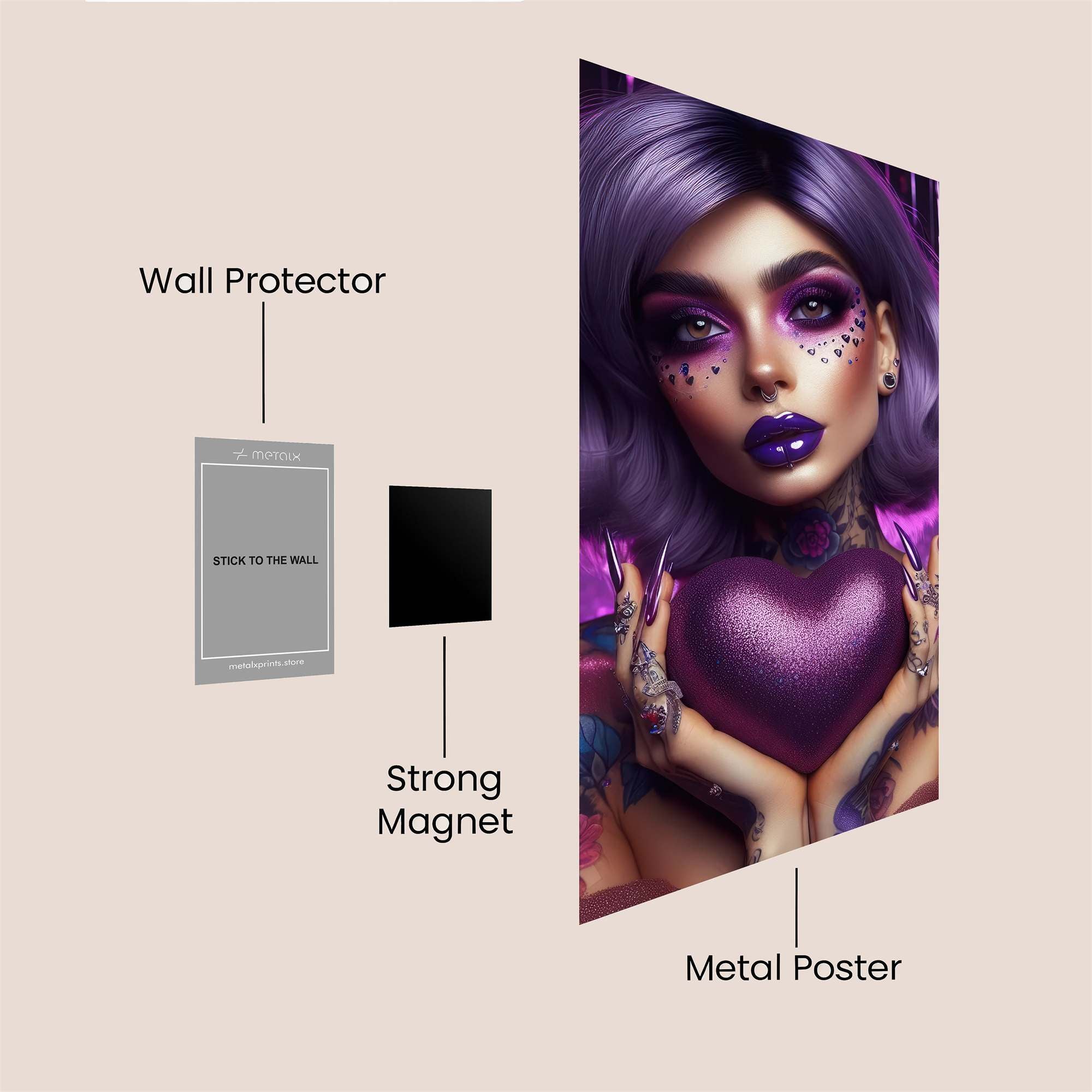 Amethyst Enigma Safe Wall Magnetic / M