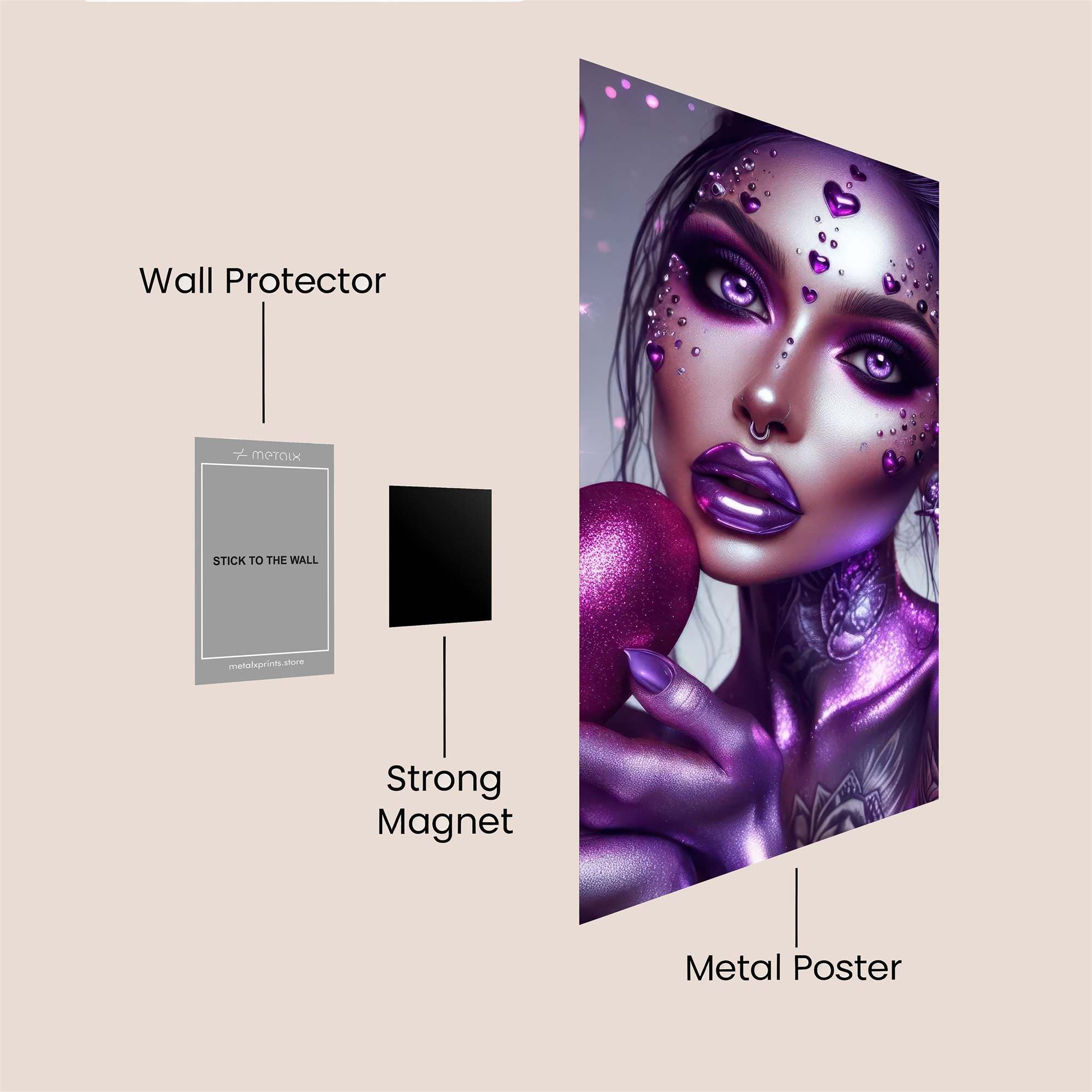 Amethyst Enchantress Safe Wall Magnetic / M