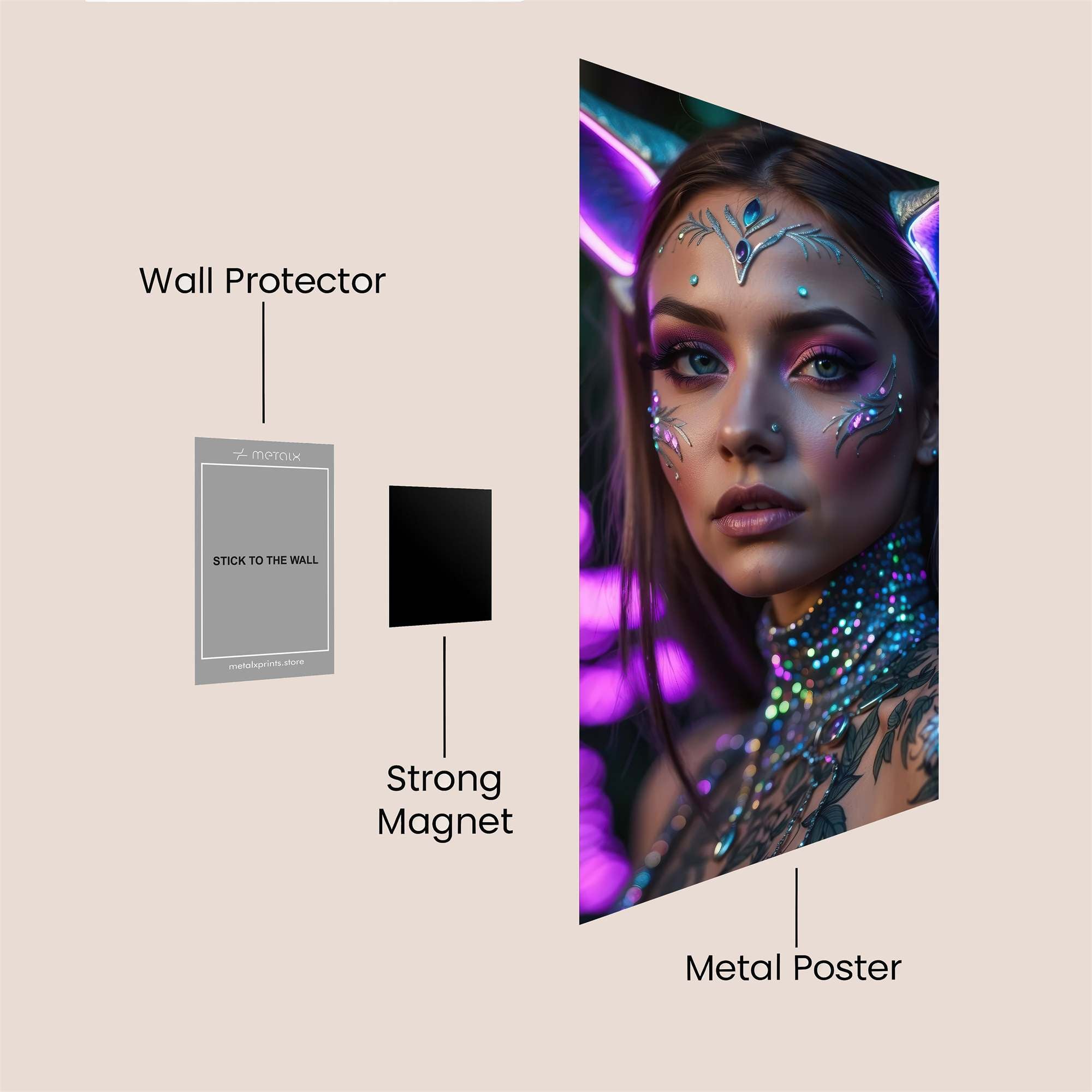 Neon Enchantress Safe Wall Magnetic / M