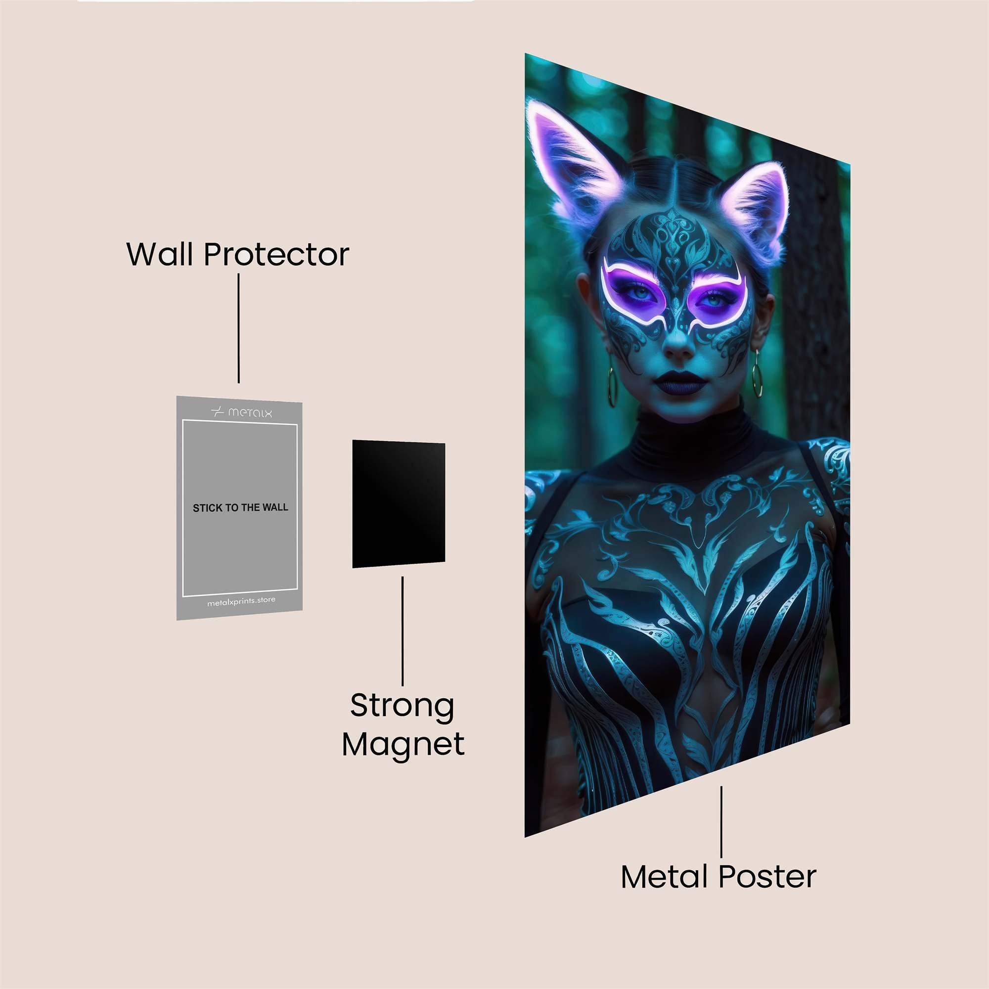 Neon Enigma Safe Wall Magnetic / M