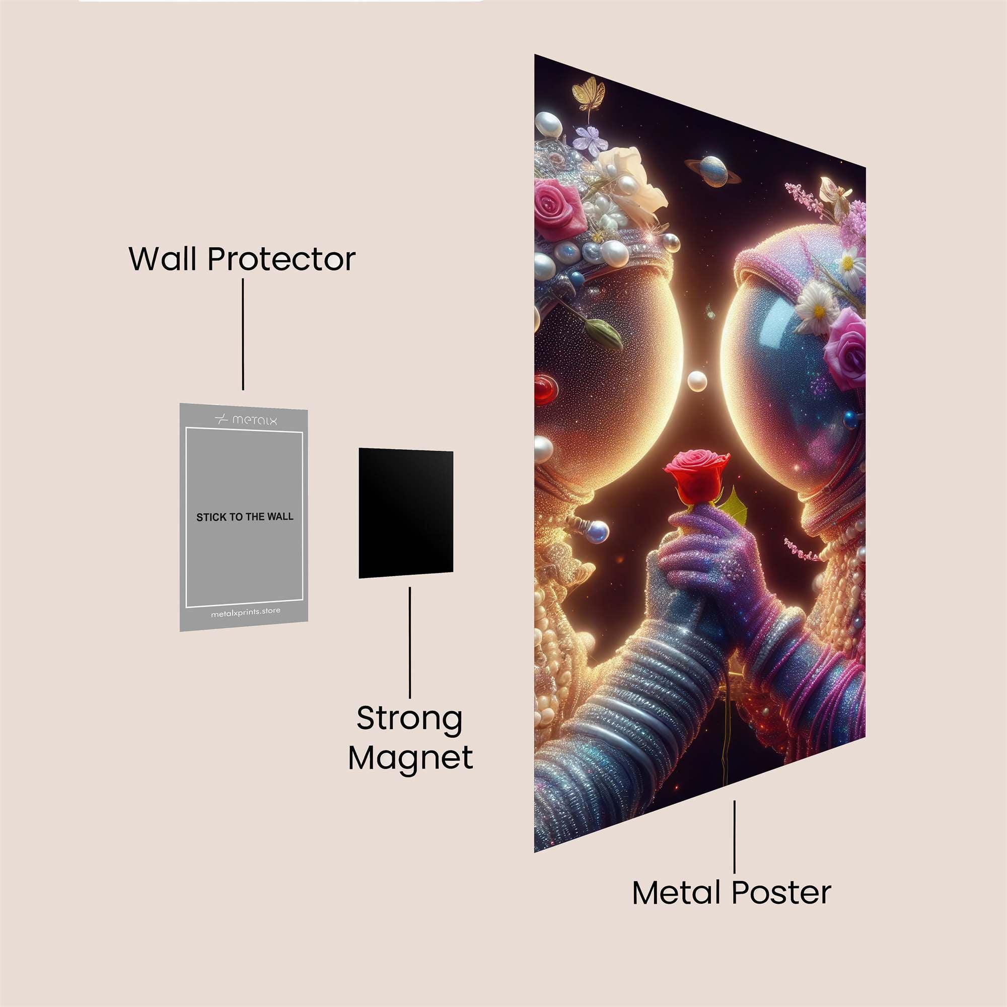 Astronaut Romance Safe Wall Magnetic / M