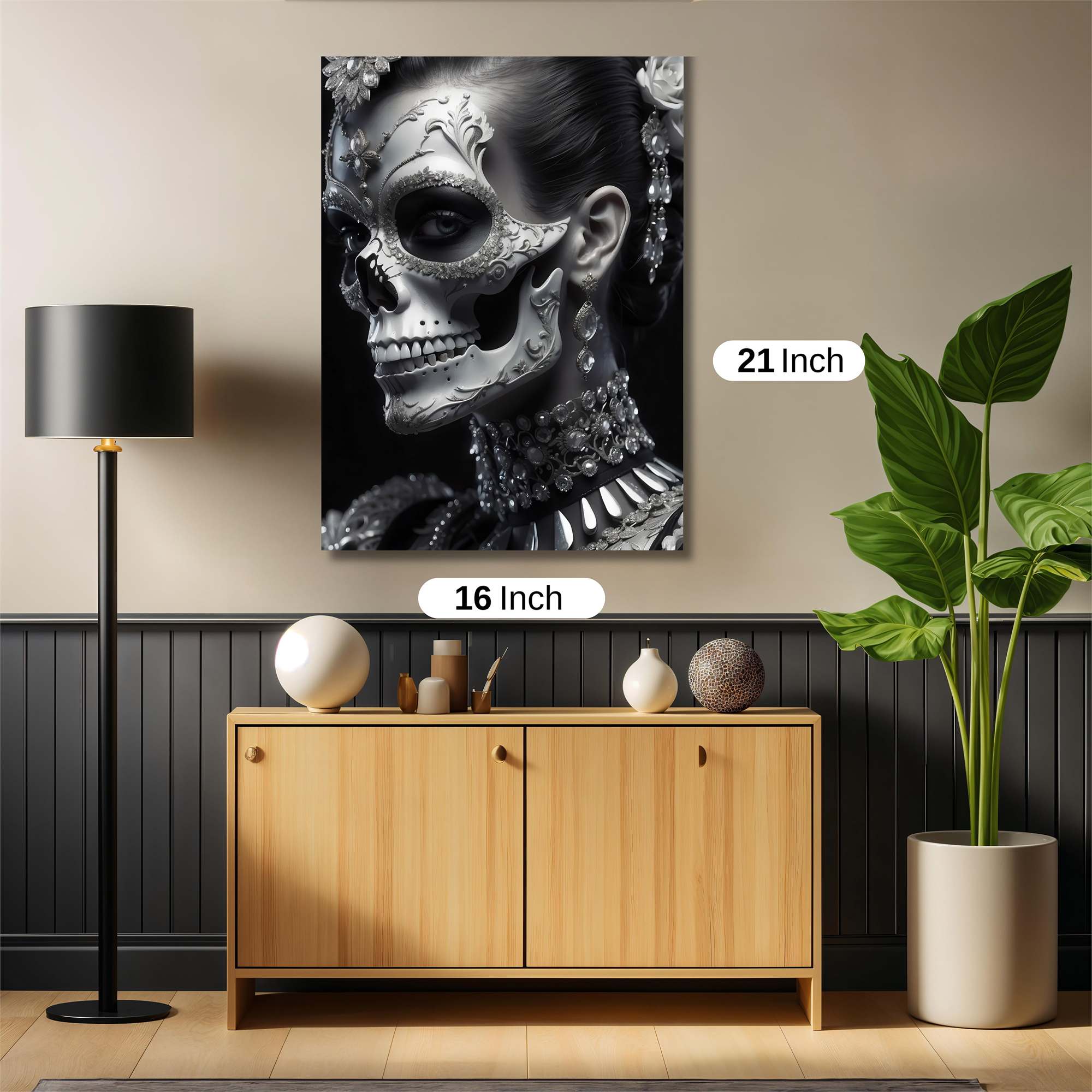 Skull Elegance Safe Wall Magnetic / M