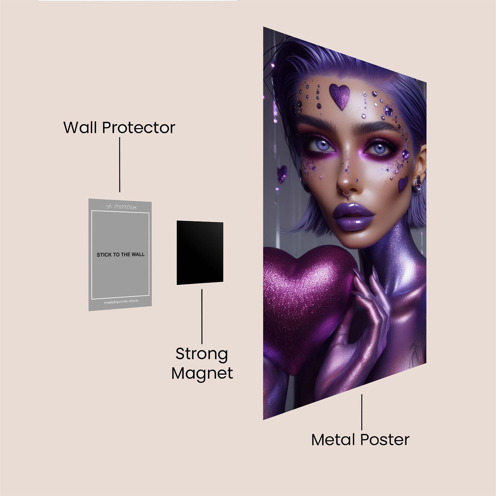 Violet Enchantment Safe Wall Magnetic / M