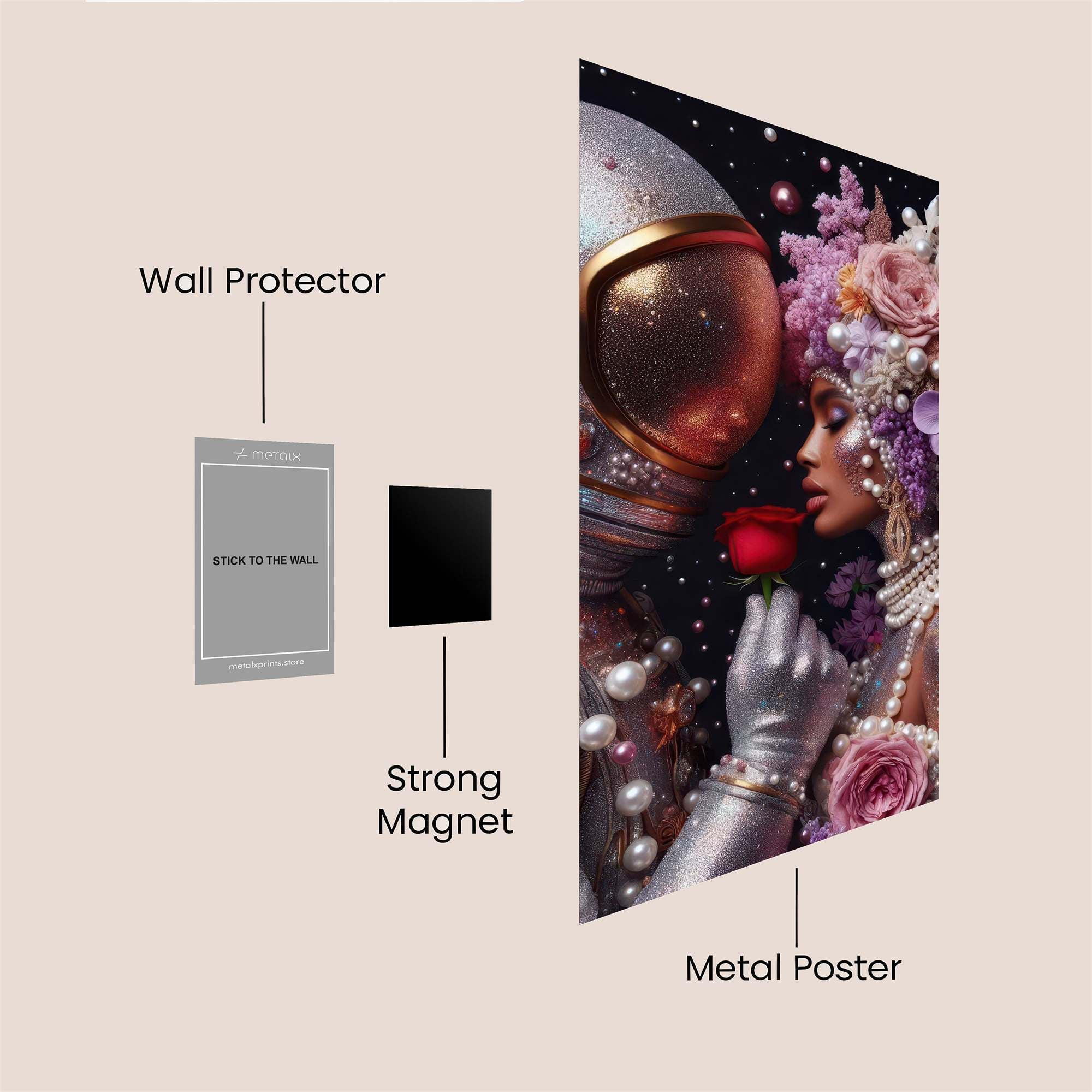 Astronaut Romance Safe Wall Magnetic / M