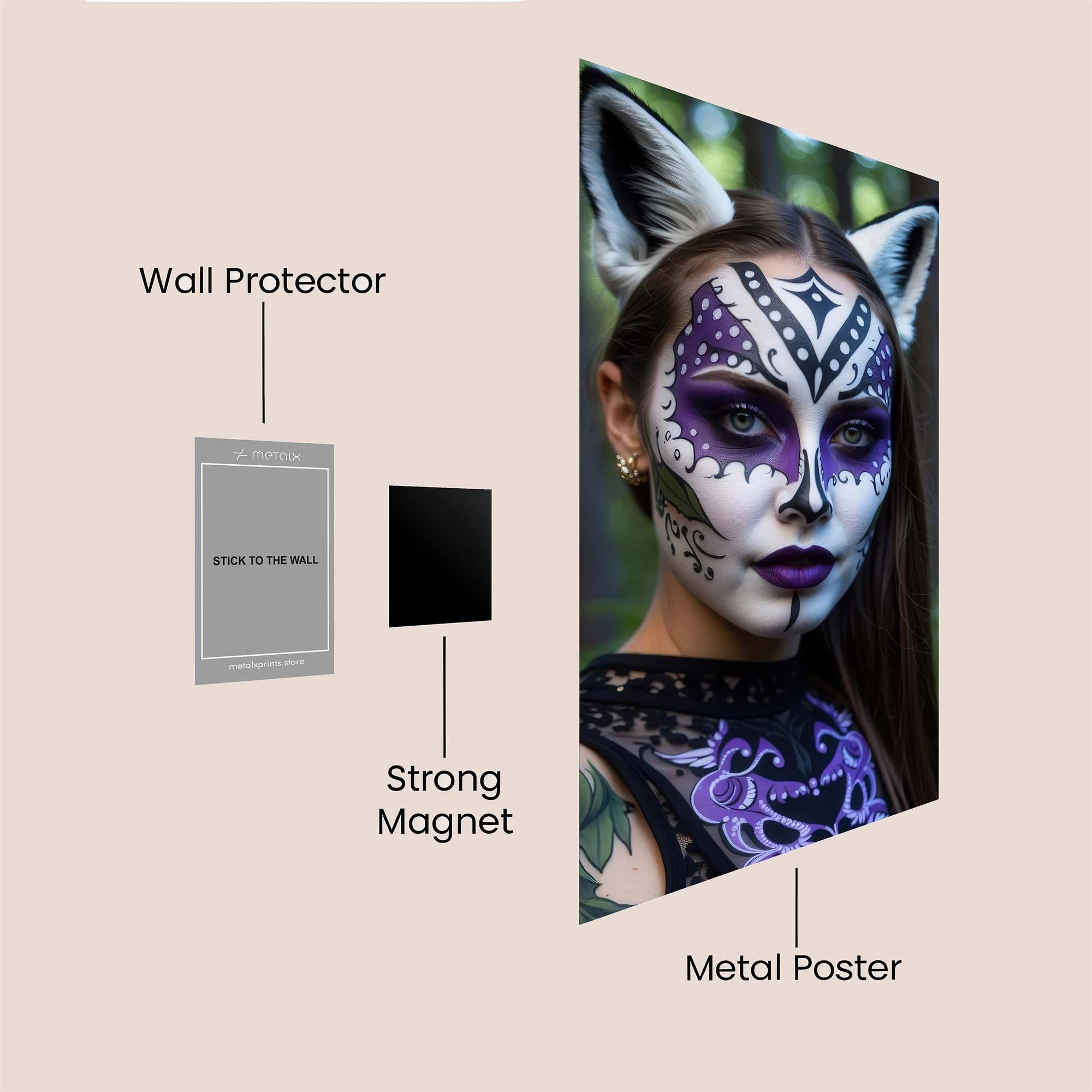 Feline Enigma Safe Wall Magnetic / M