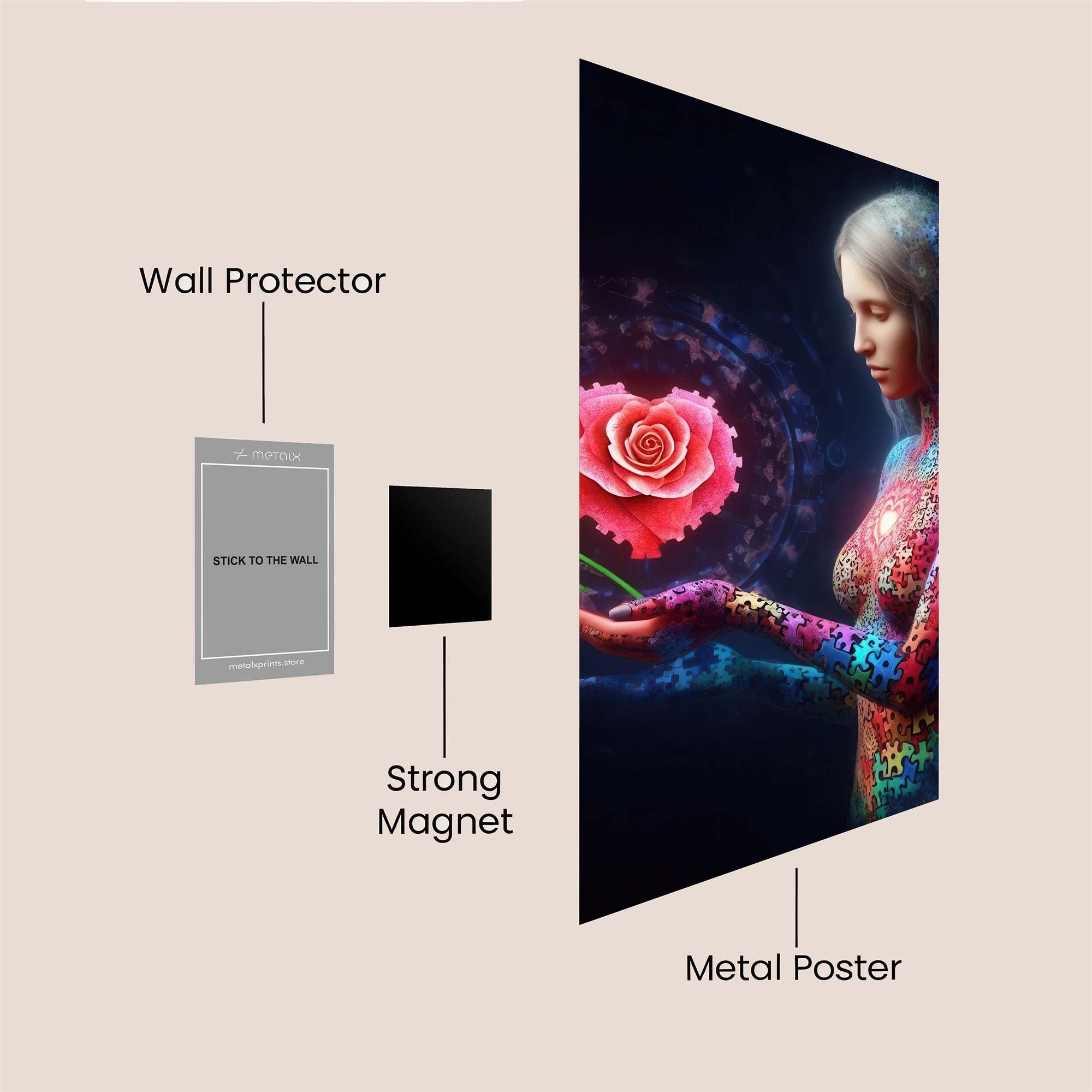 Cosmic Bloom Safe Wall Magnetic / M