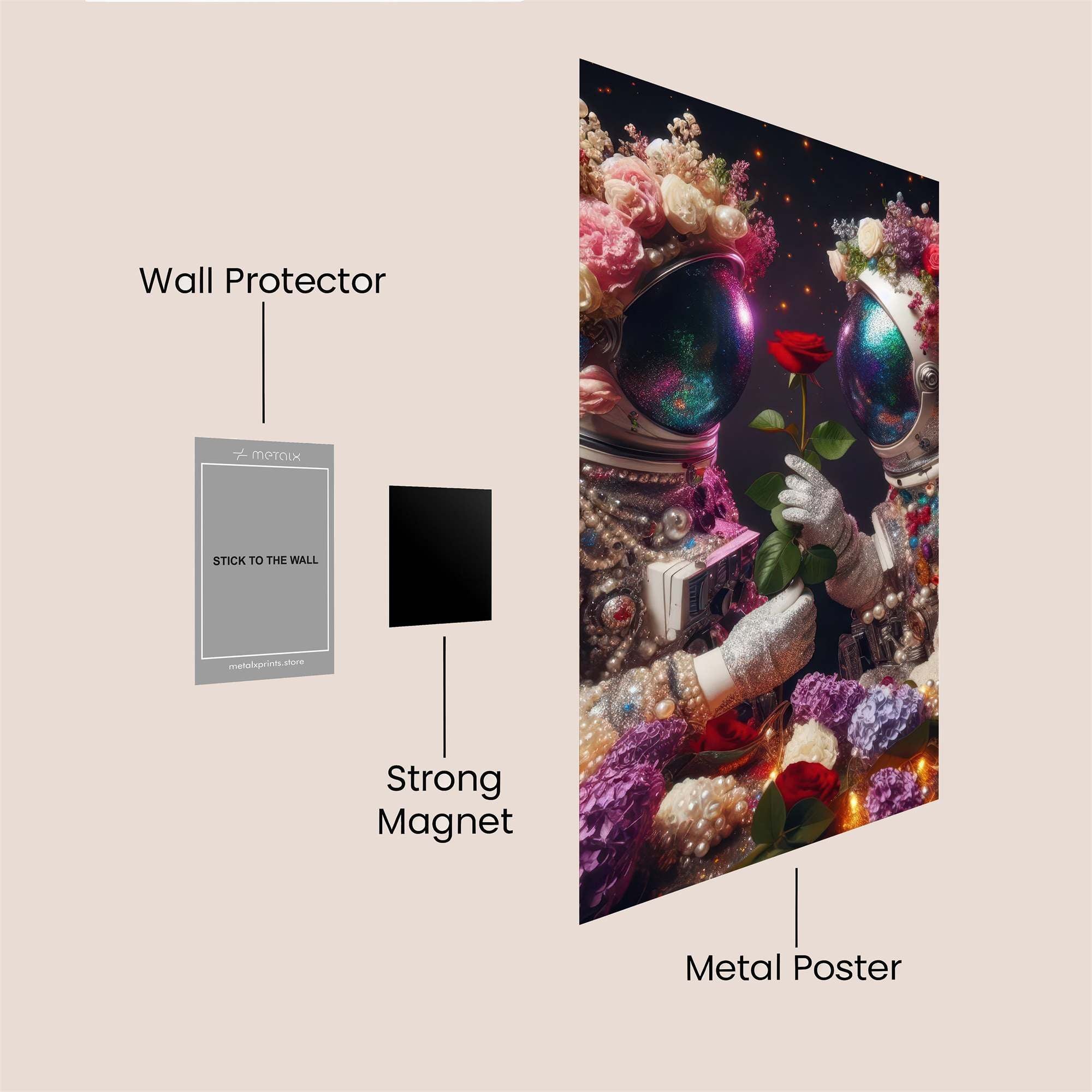 Astronauts Enchanting Safe Wall Magnetic / M