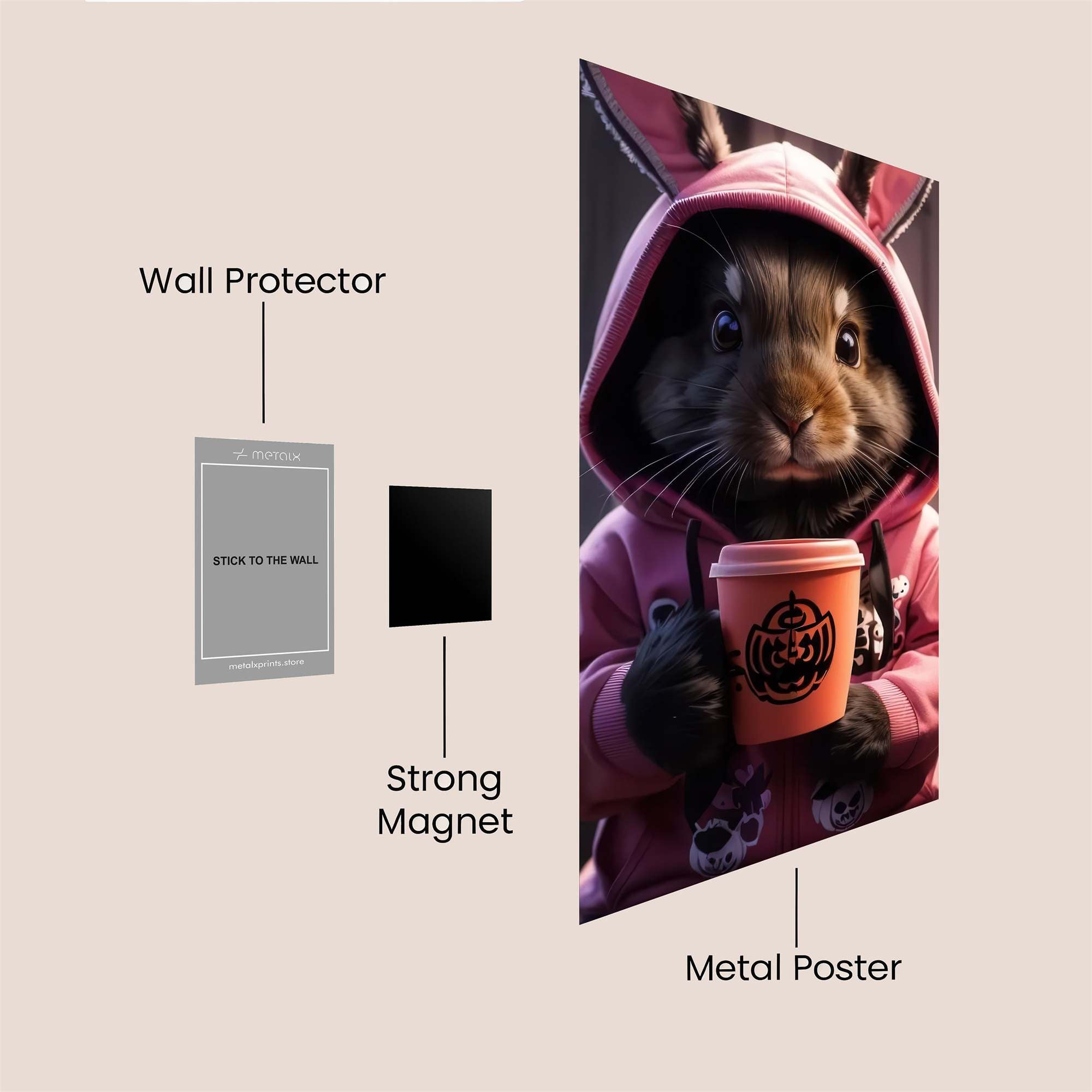 Bunny Bliss Safe Wall Magnetic / M