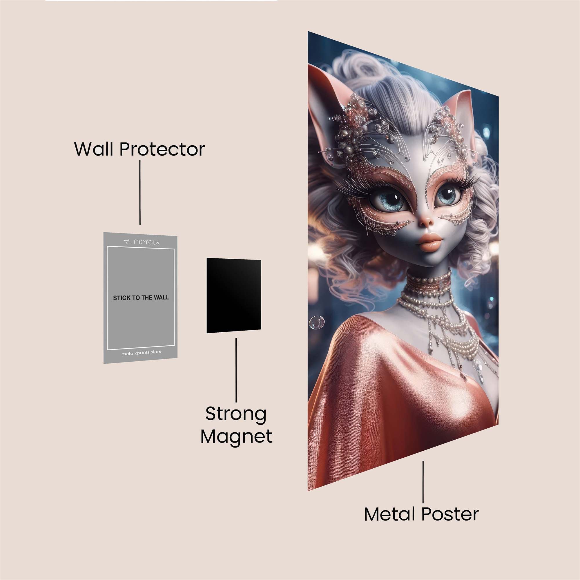 Cat Enchantress Safe Wall Magnetic / M