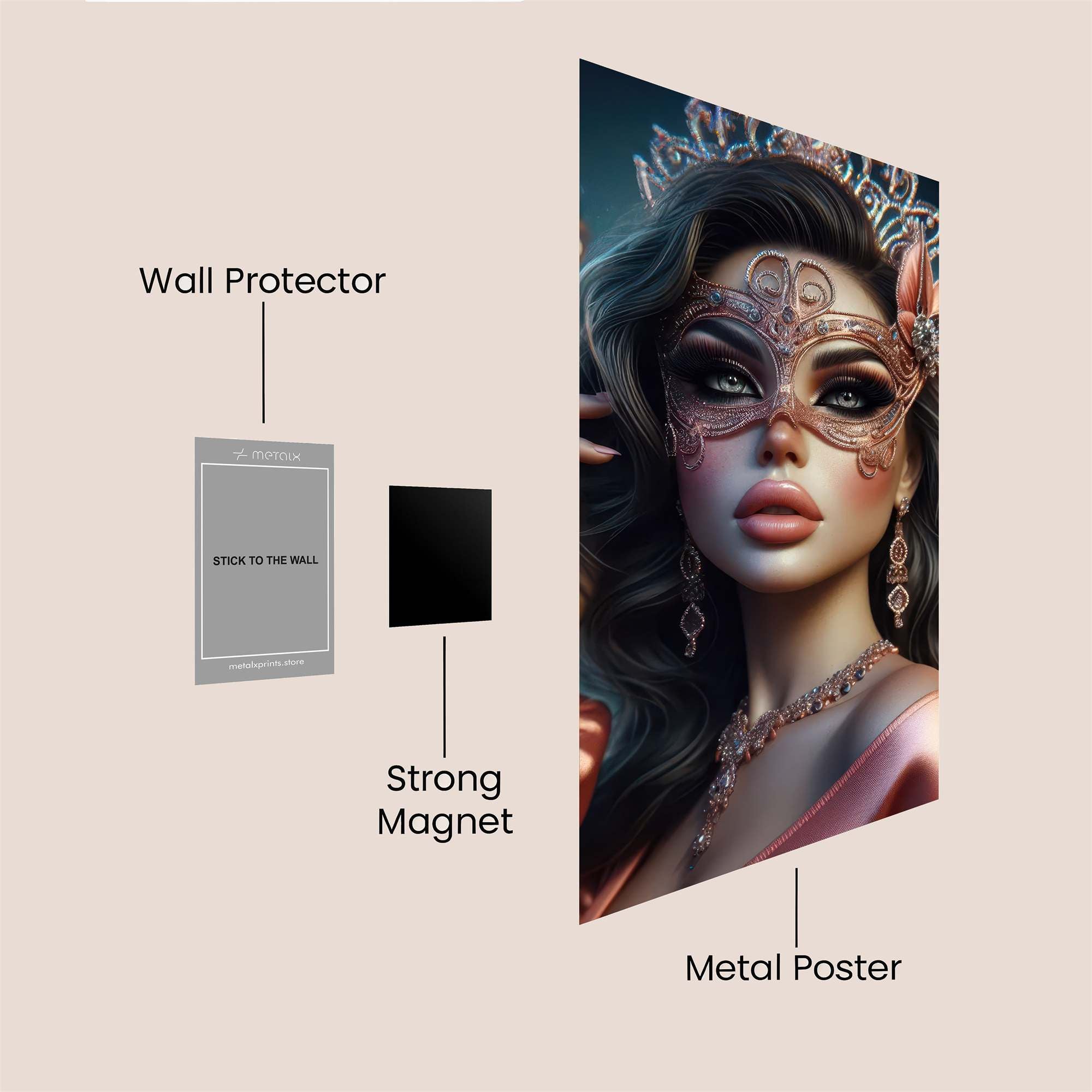 Masquerade Enchantment Safe Wall Magnetic / M