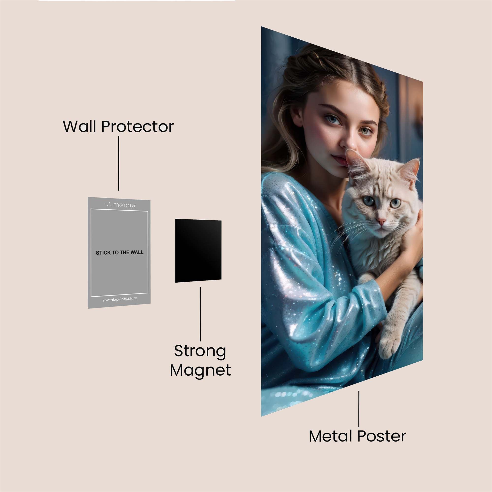 Cat Serenity Safe Wall Magnetic / M