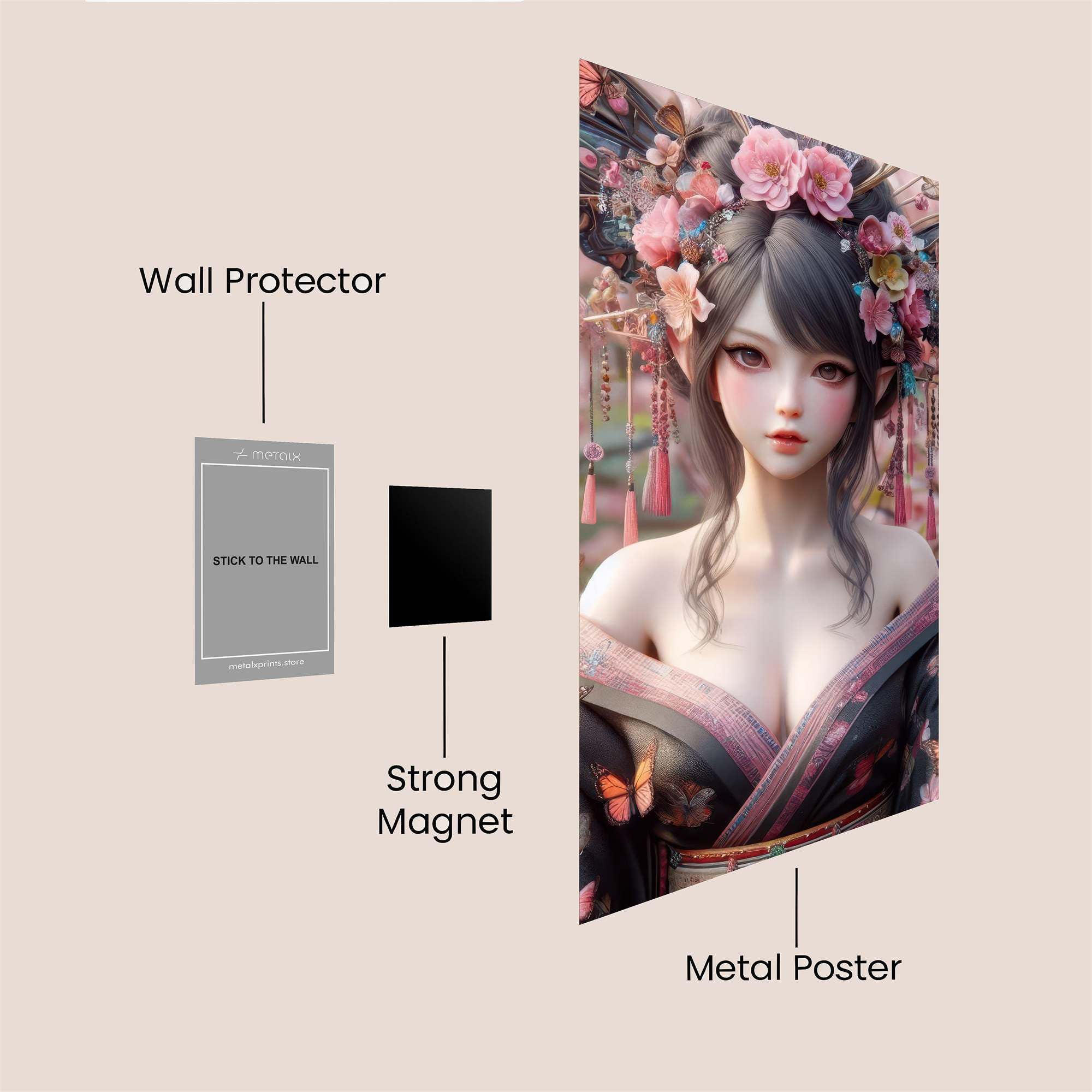 Butterfly Elegance Safe Wall Magnetic / M