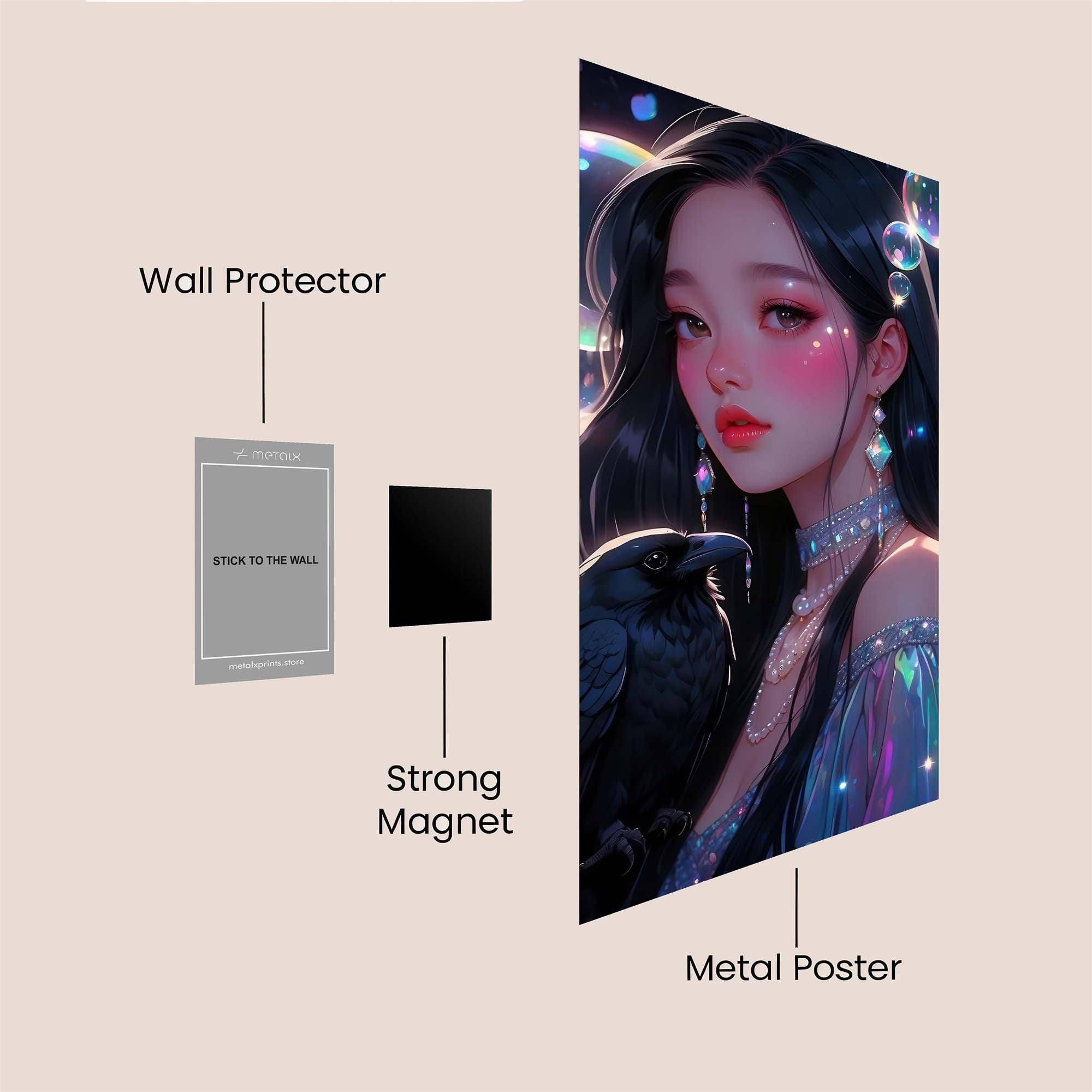 Raven Enchantress Safe Wall Magnetic / M