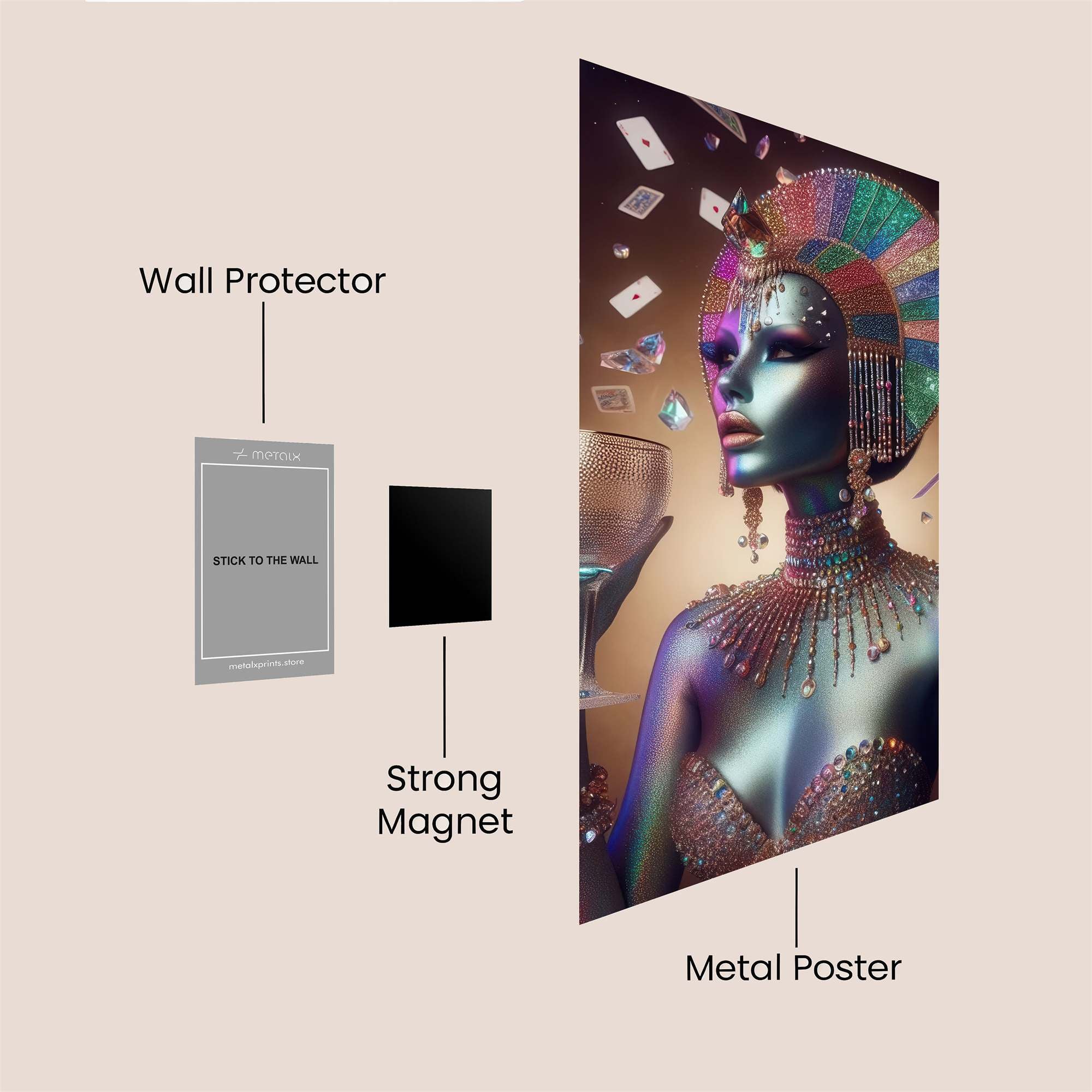 Queen Enigma Safe Wall Magnetic / M