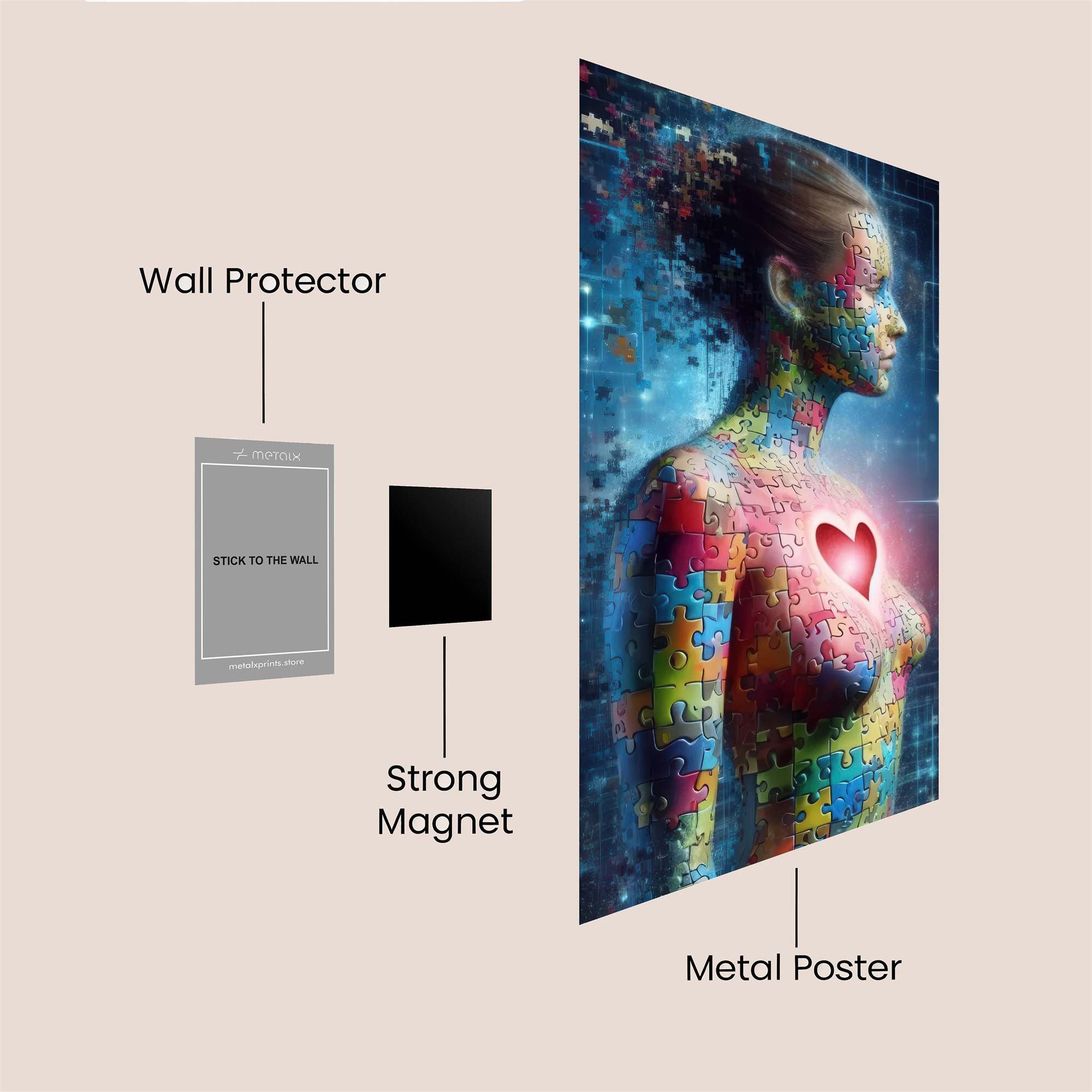 Puzzle Serenity Safe Wall Magnetic / M