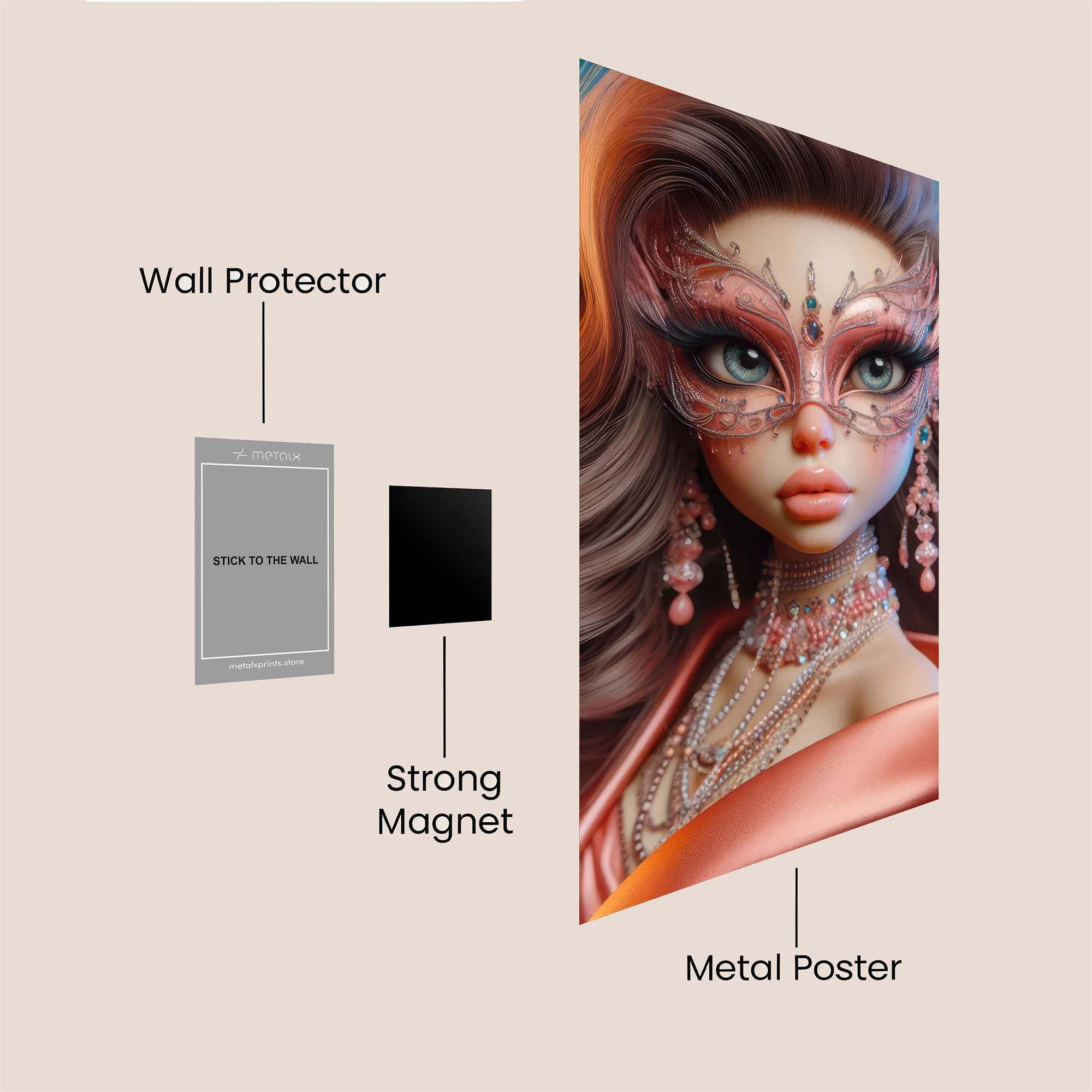 Masquerade Enchantment Safe Wall Magnetic / M