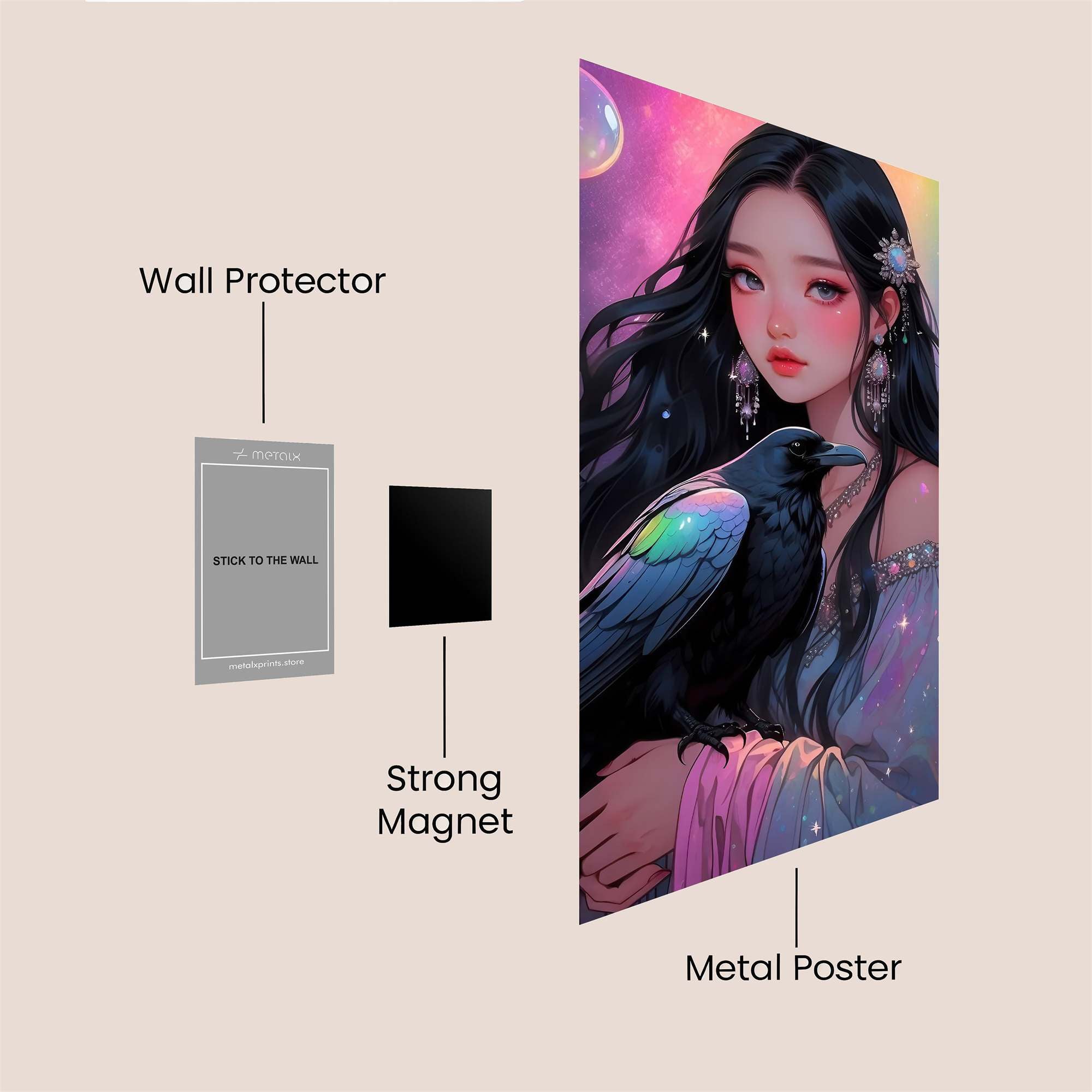 Raven Dream Safe Wall Magnetic / M