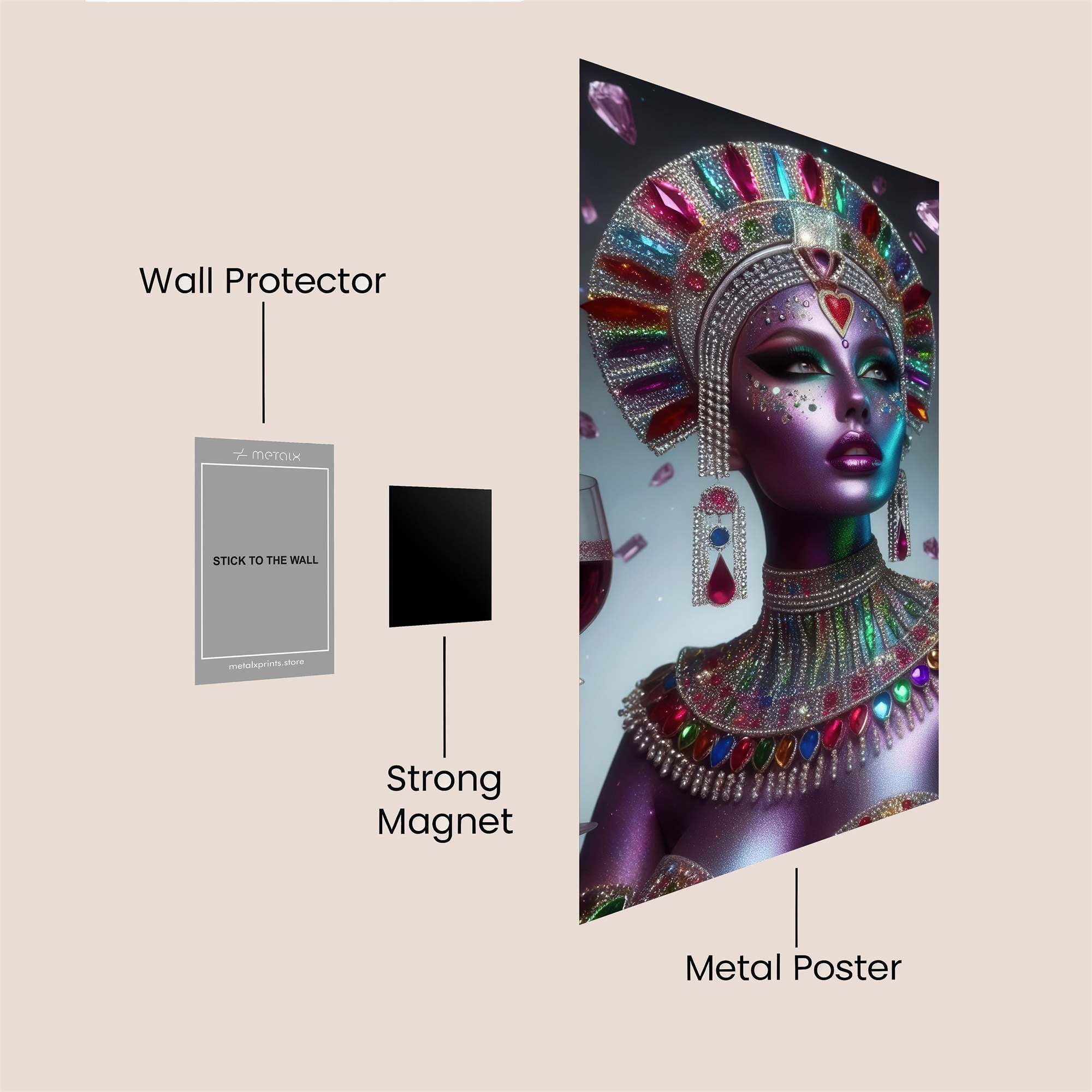 Queen Enigma Safe Wall Magnetic / M
