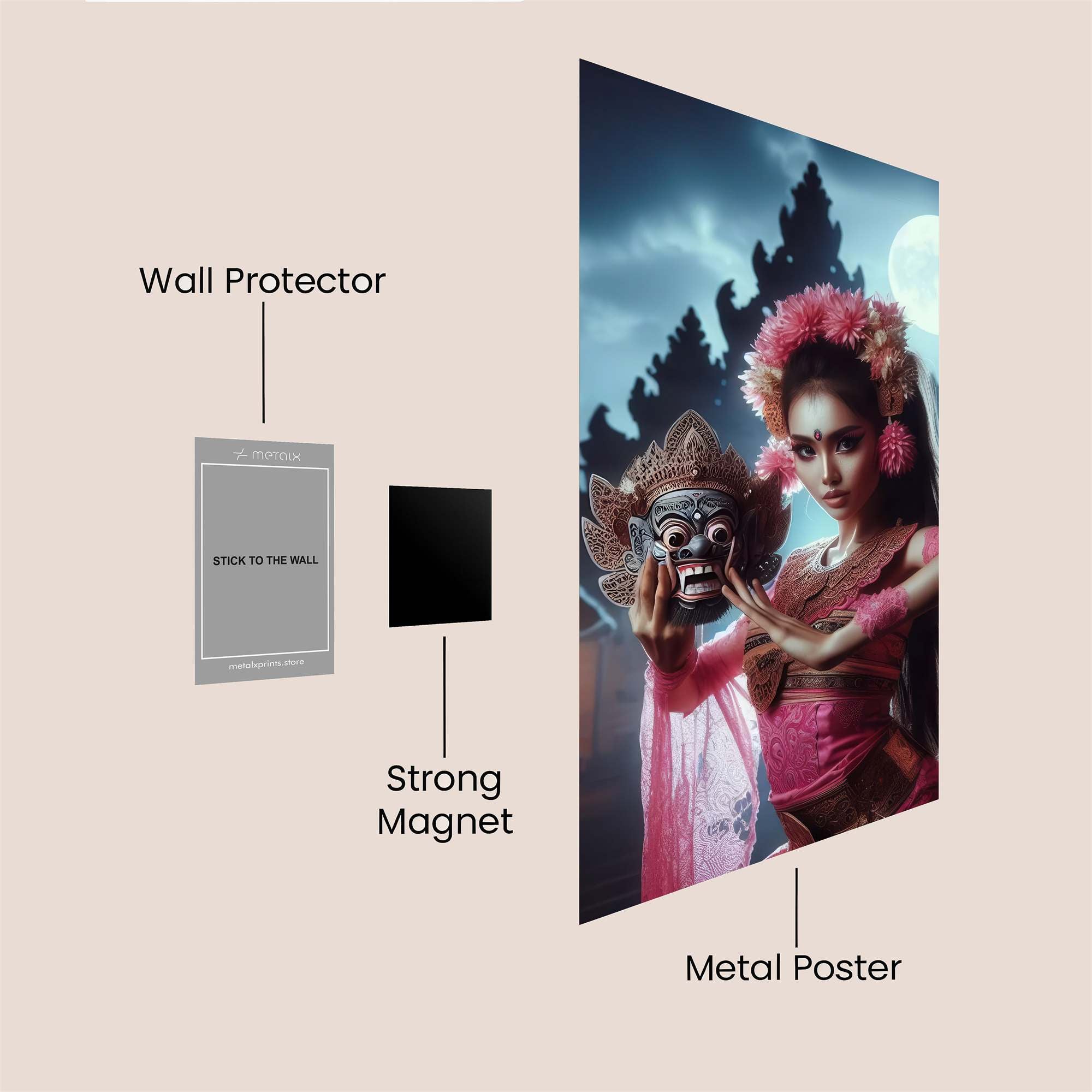 Balinese Enchantment Safe Wall Magnetic / M