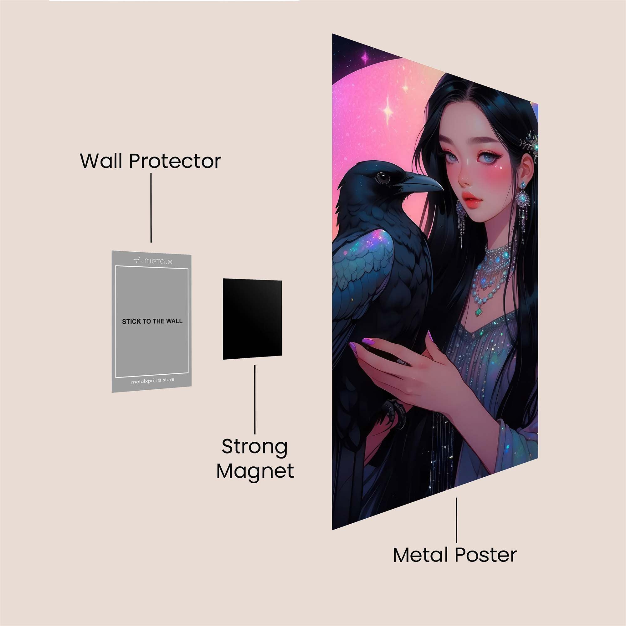 Raven Enchantress Safe Wall Magnetic / M