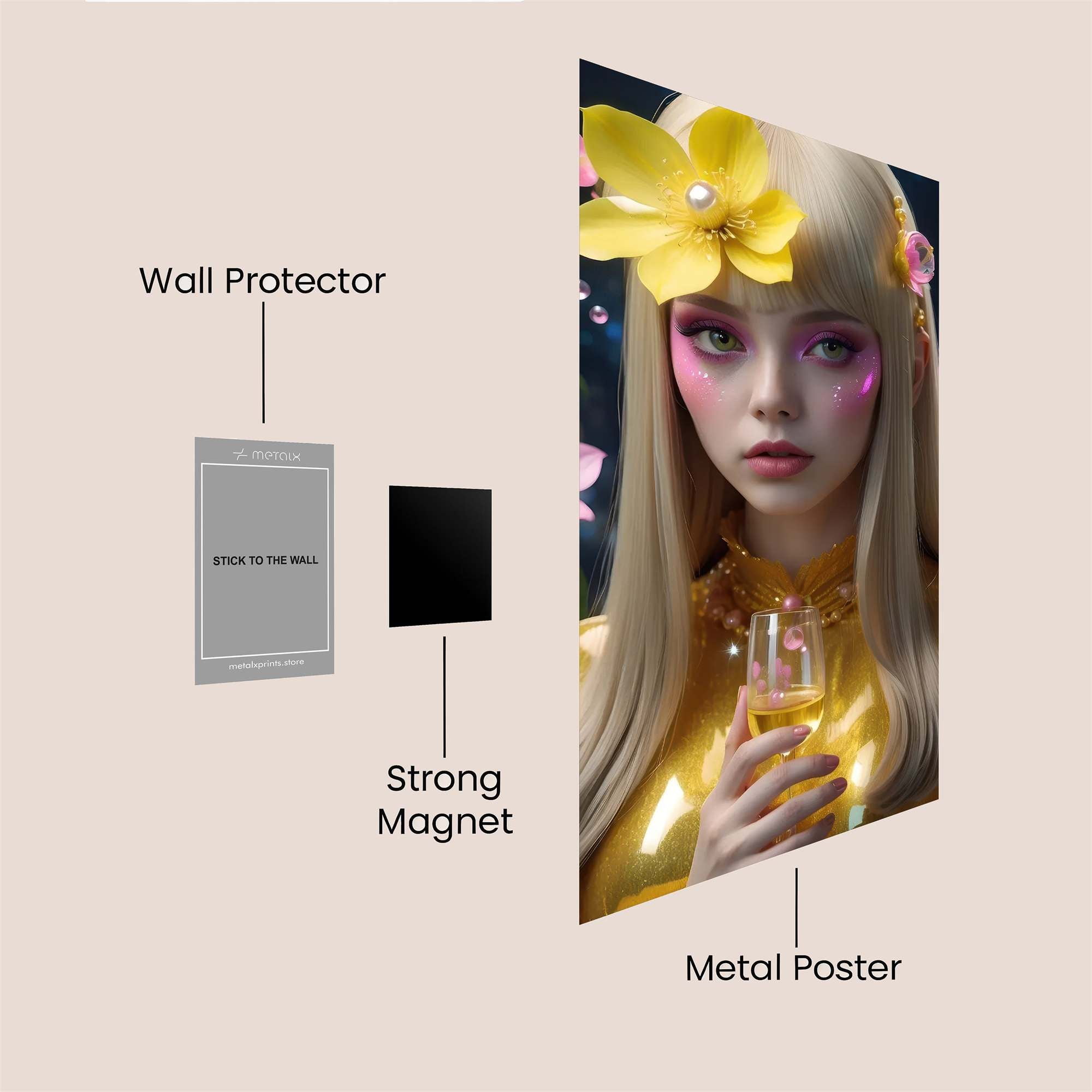 Floral Elegance Safe Wall Magnetic / M