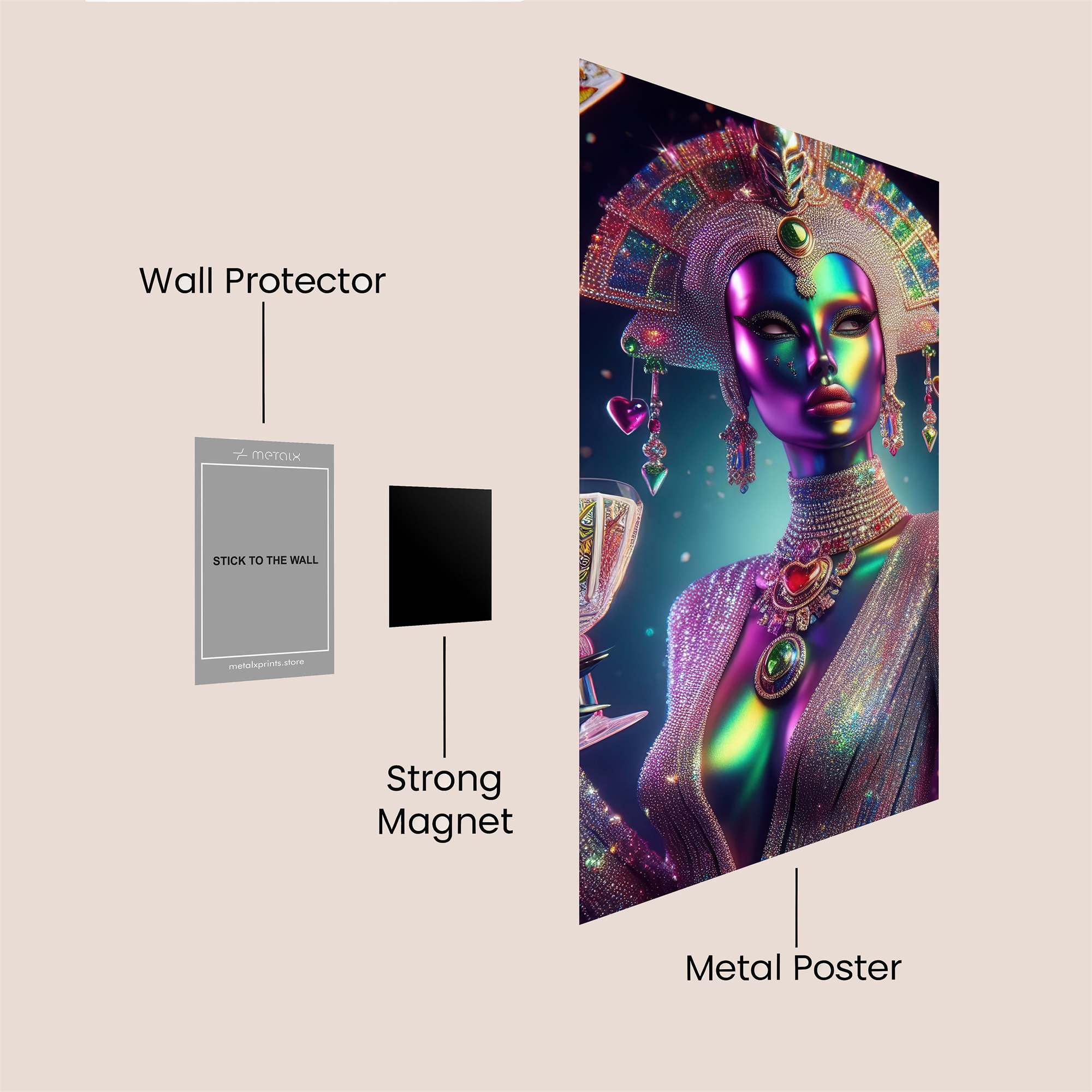 Queen Enigma Safe Wall Magnetic / M