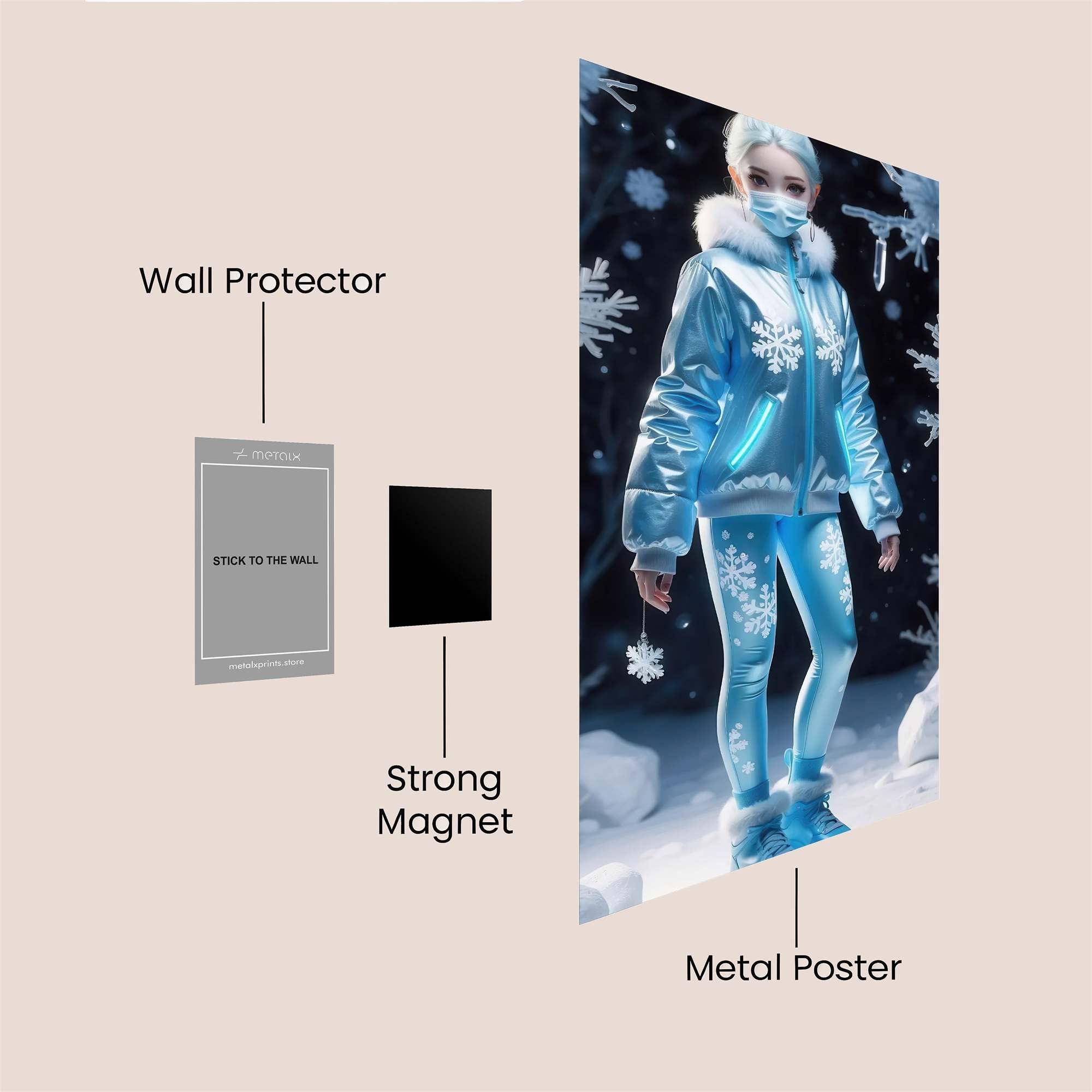 Frosty Elegance Safe Wall Magnetic / M