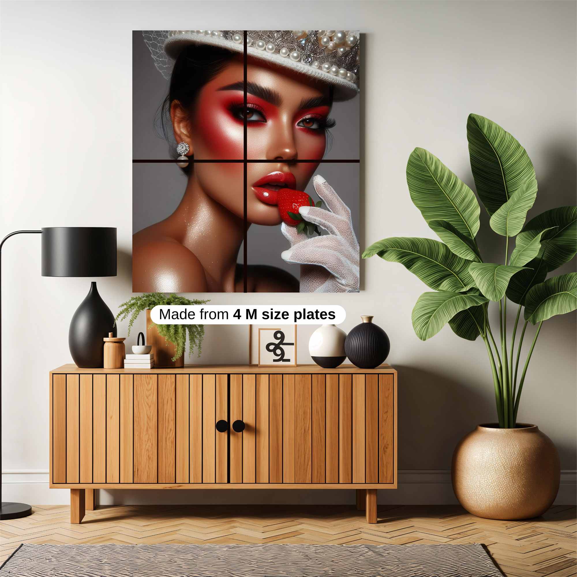 Strawberry Elegance Safe Wall Magnetic / M