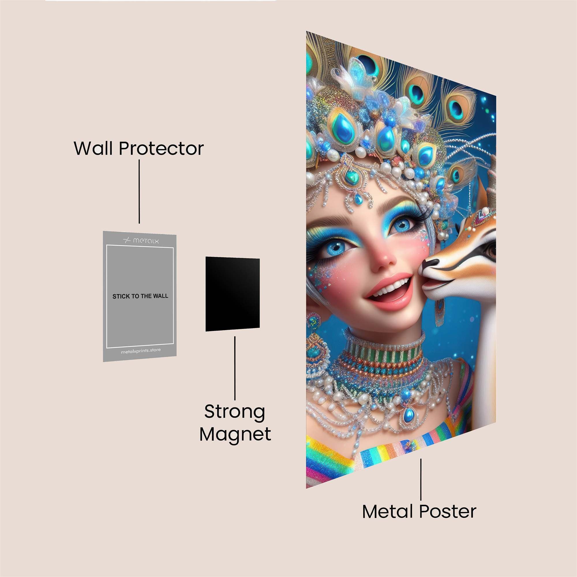 Peacock Bliss Safe Wall Magnetic / M