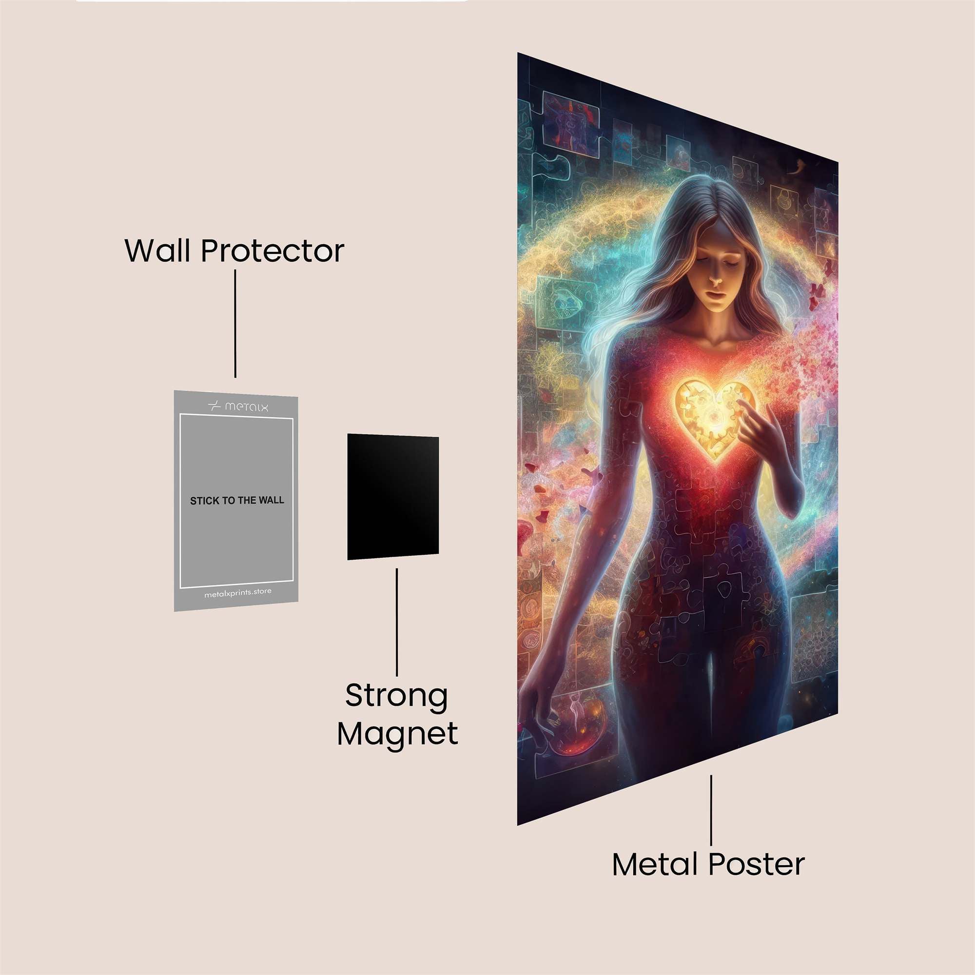 Heart Radiance Safe Wall Magnetic / M