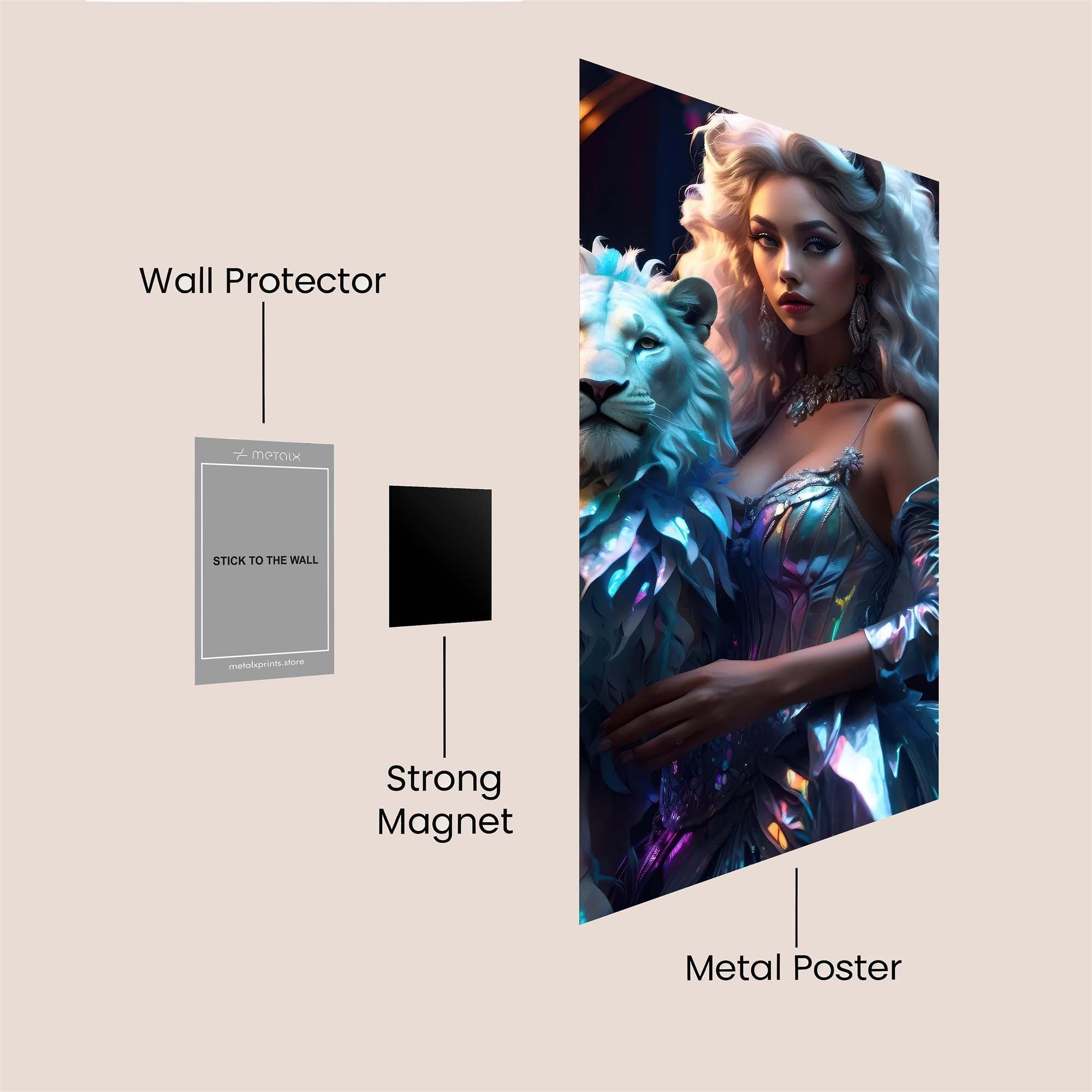 Lioness Majesty Safe Wall Magnetic / M