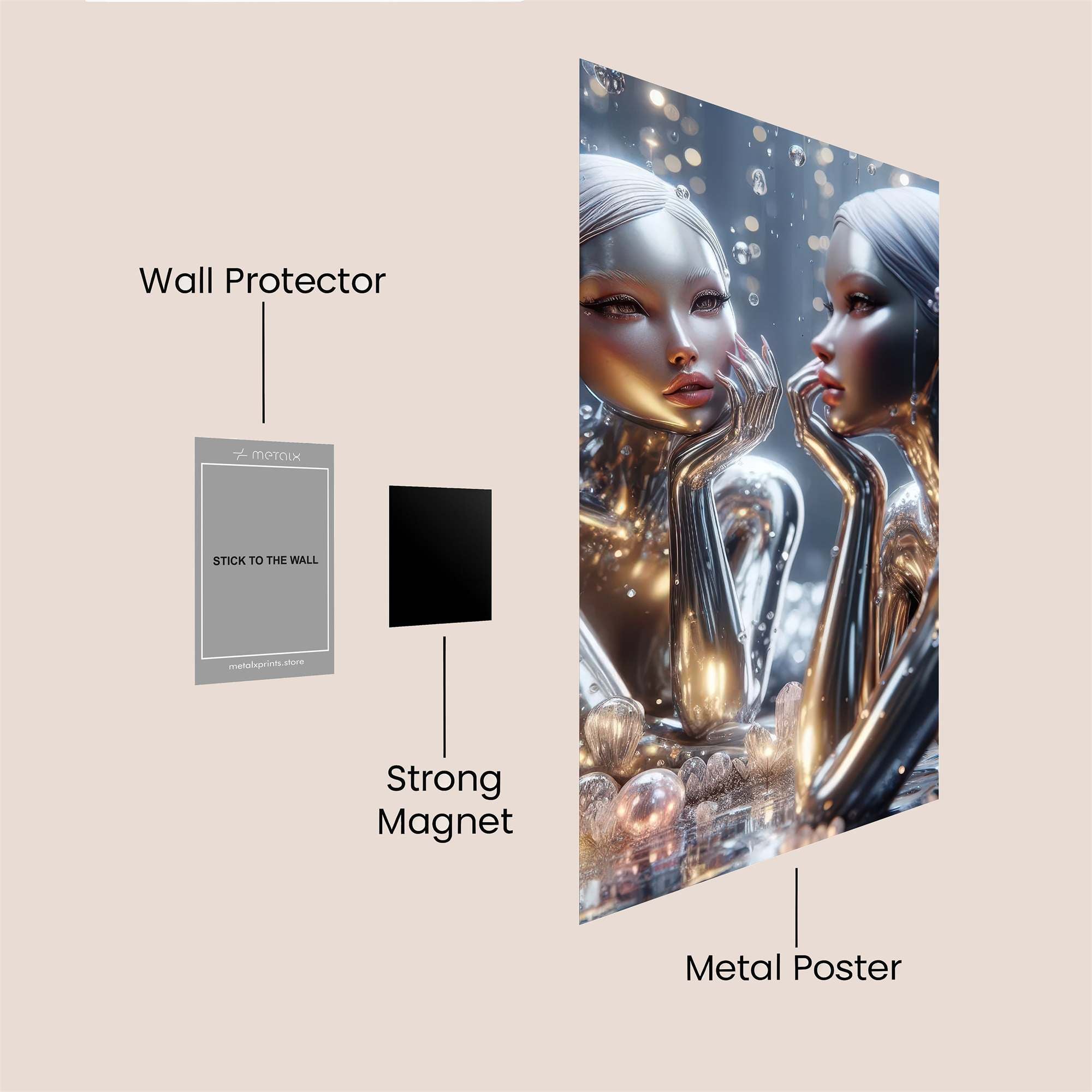 Mirror Serenity Safe Wall Magnetic / M