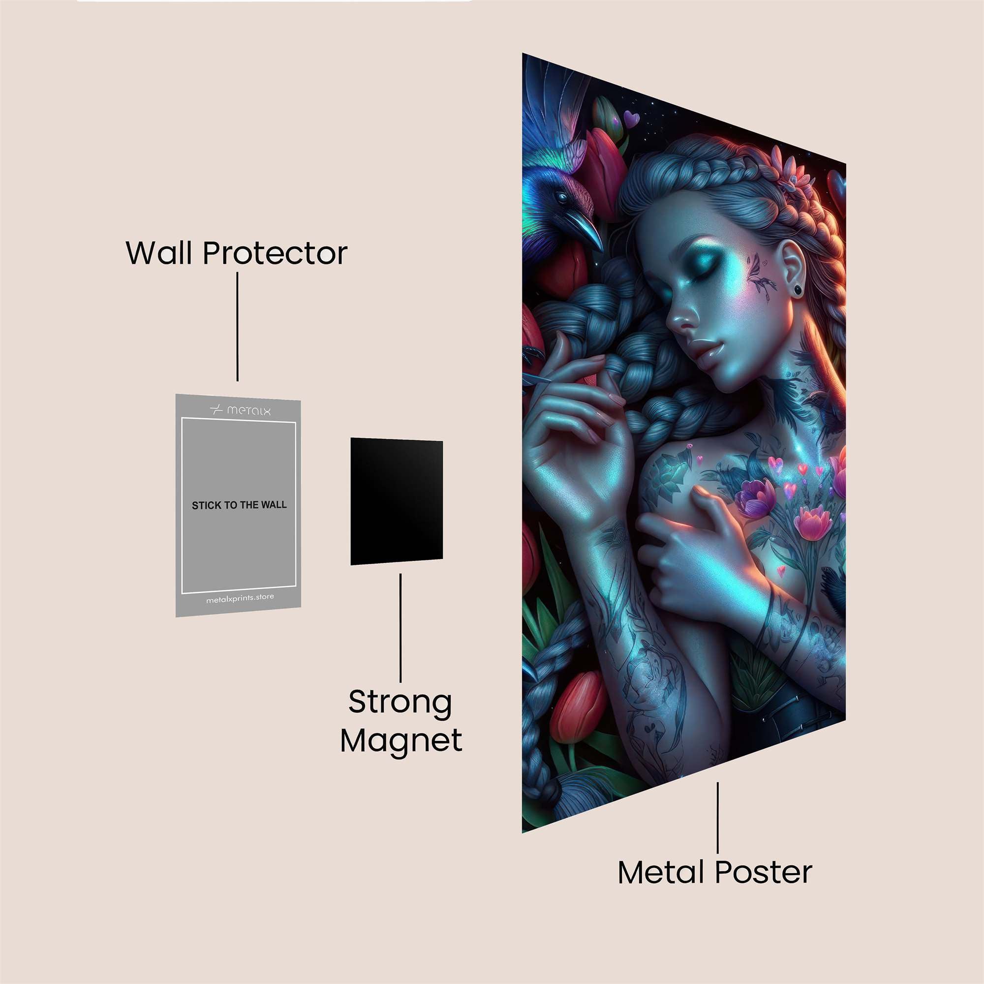 Raven Dream Safe Wall Magnetic / M