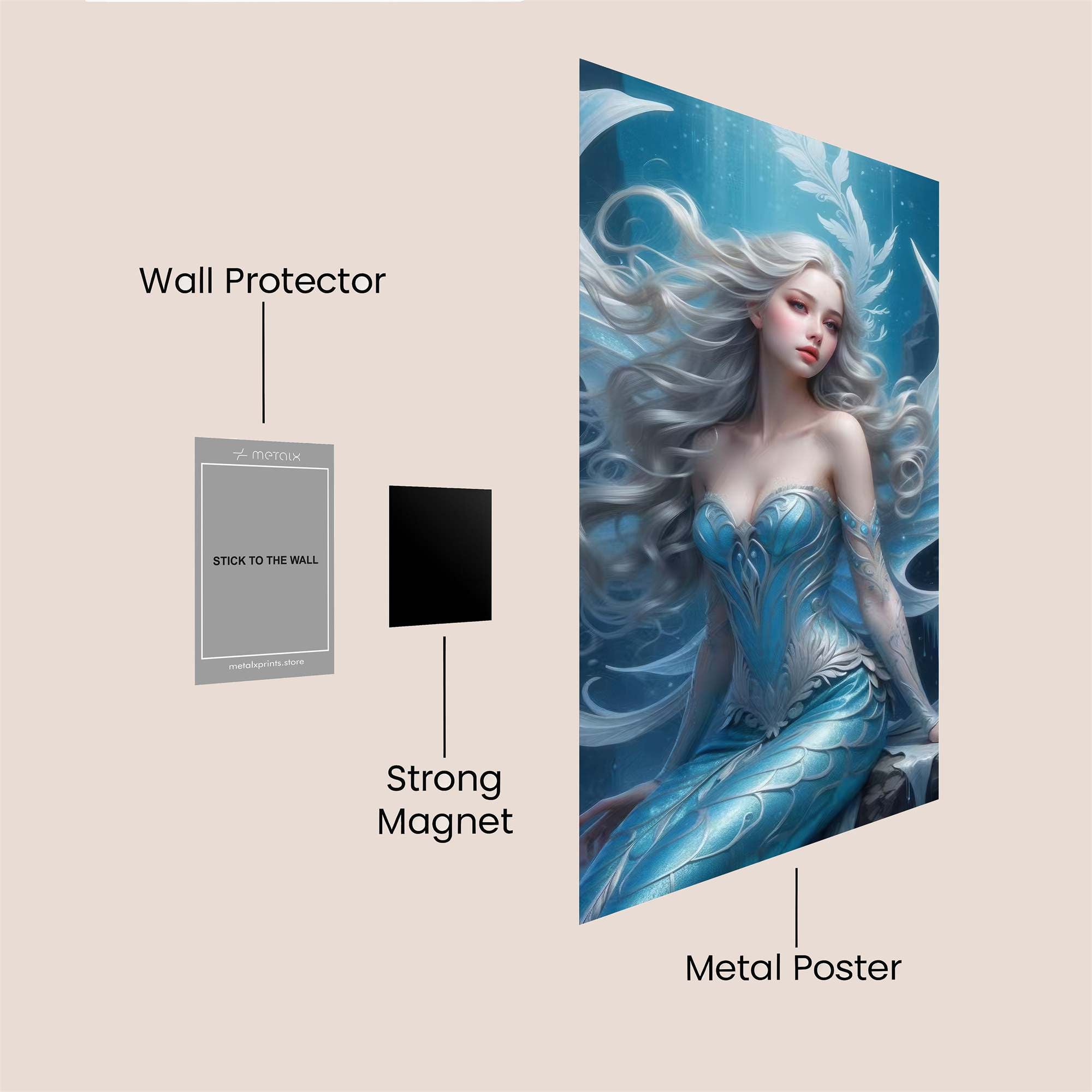 Mermaid Enchantment Safe Wall Magnetic / M