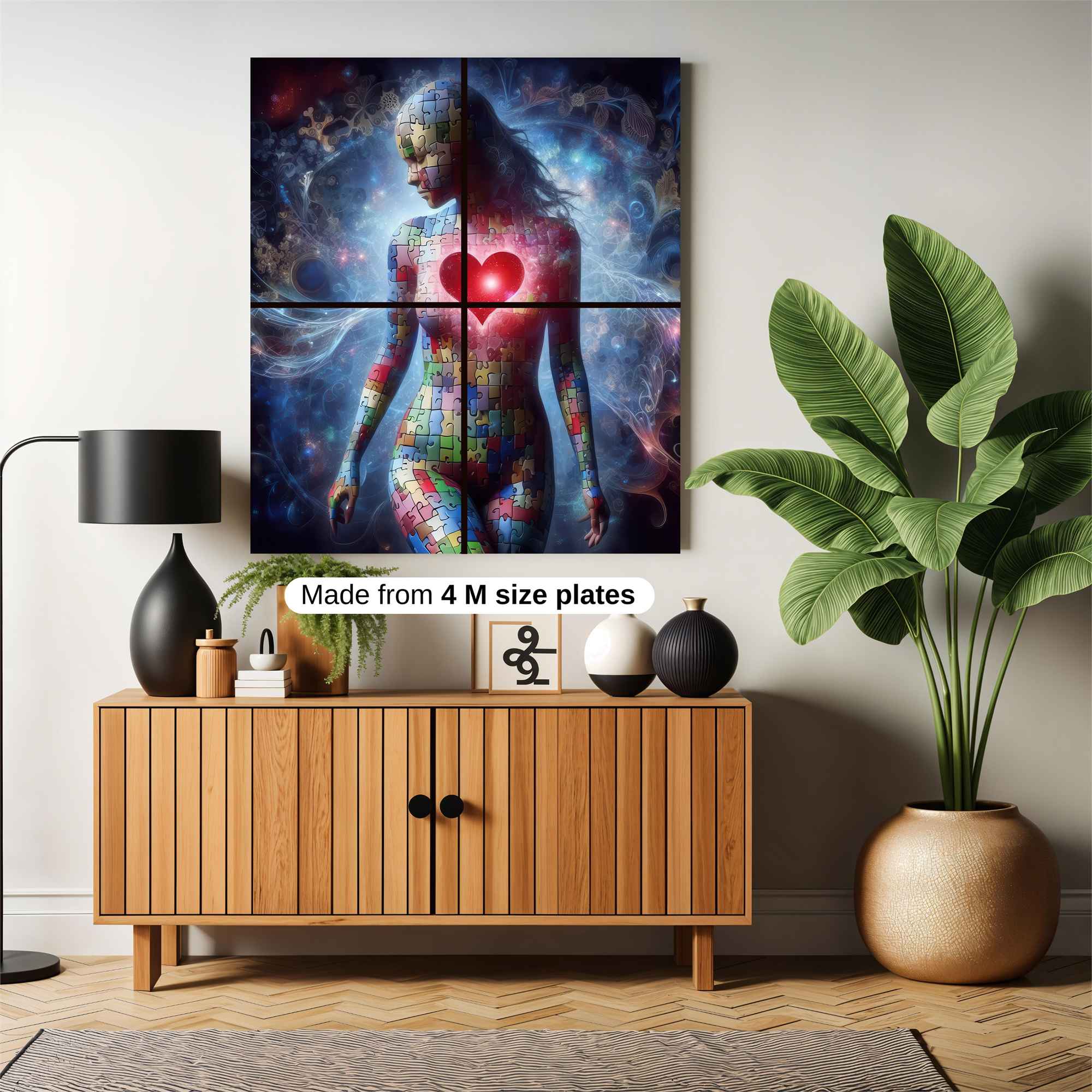 Puzzle Love Safe Wall Magnetic / M