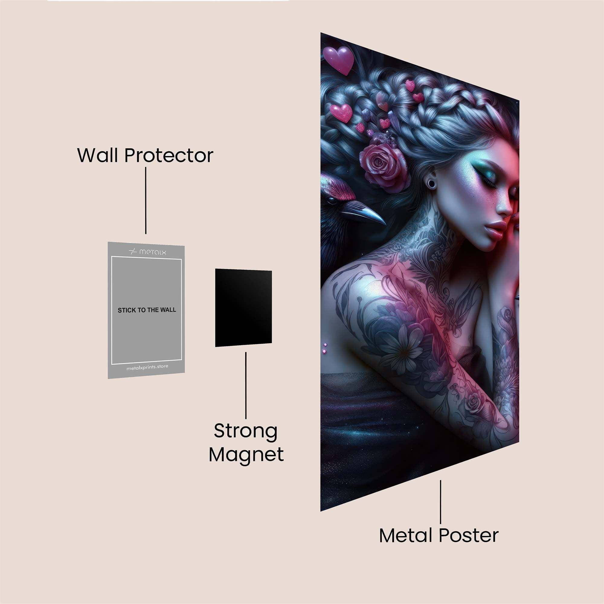 Raven Dream Safe Wall Magnetic / M