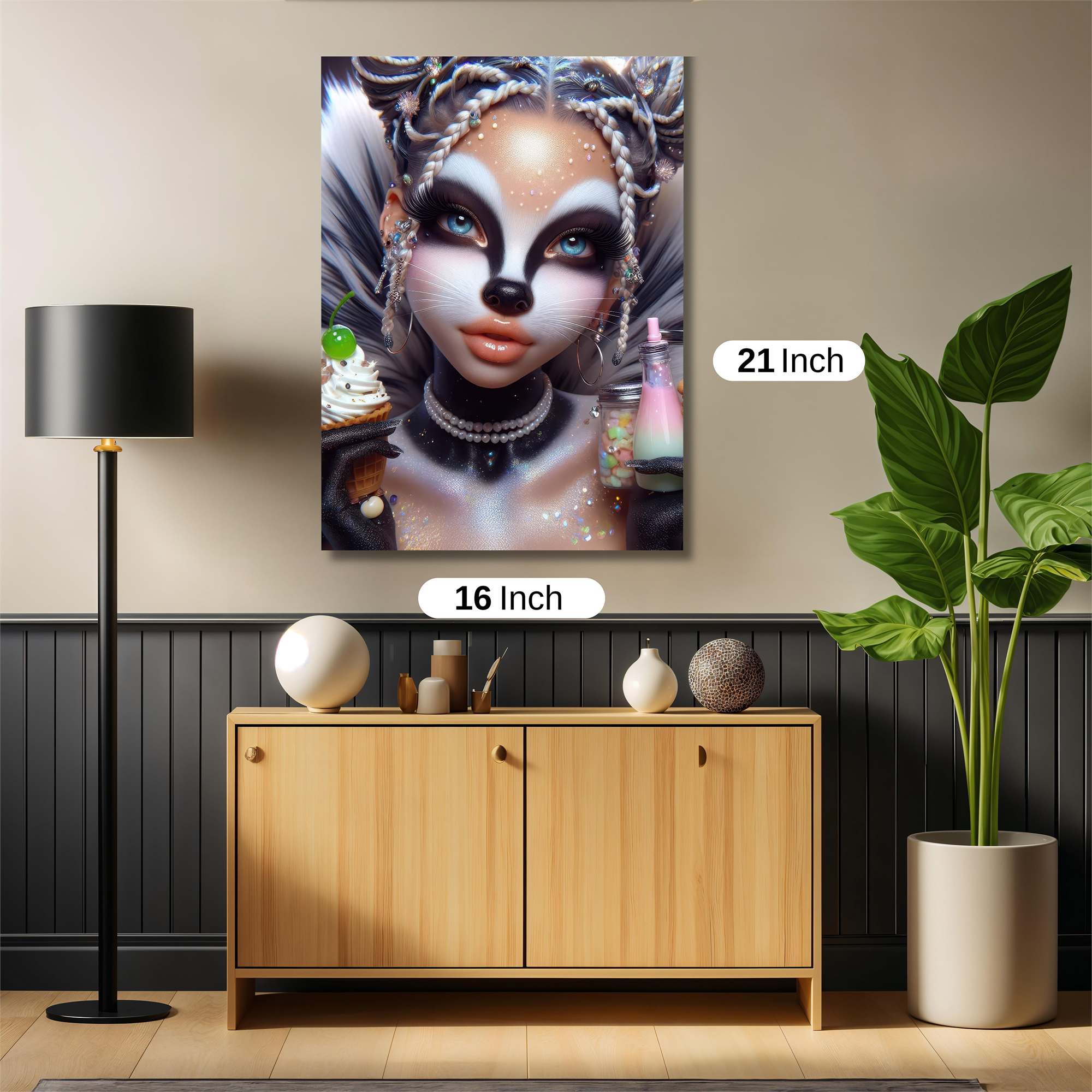 Skunk Whimsy Safe Wall Magnetic / M