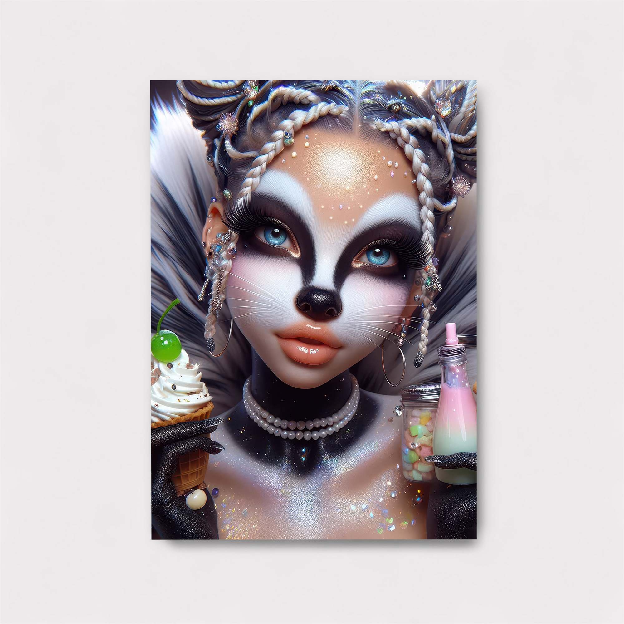 Skunk Whimsy Safe Wall Magnetic / M